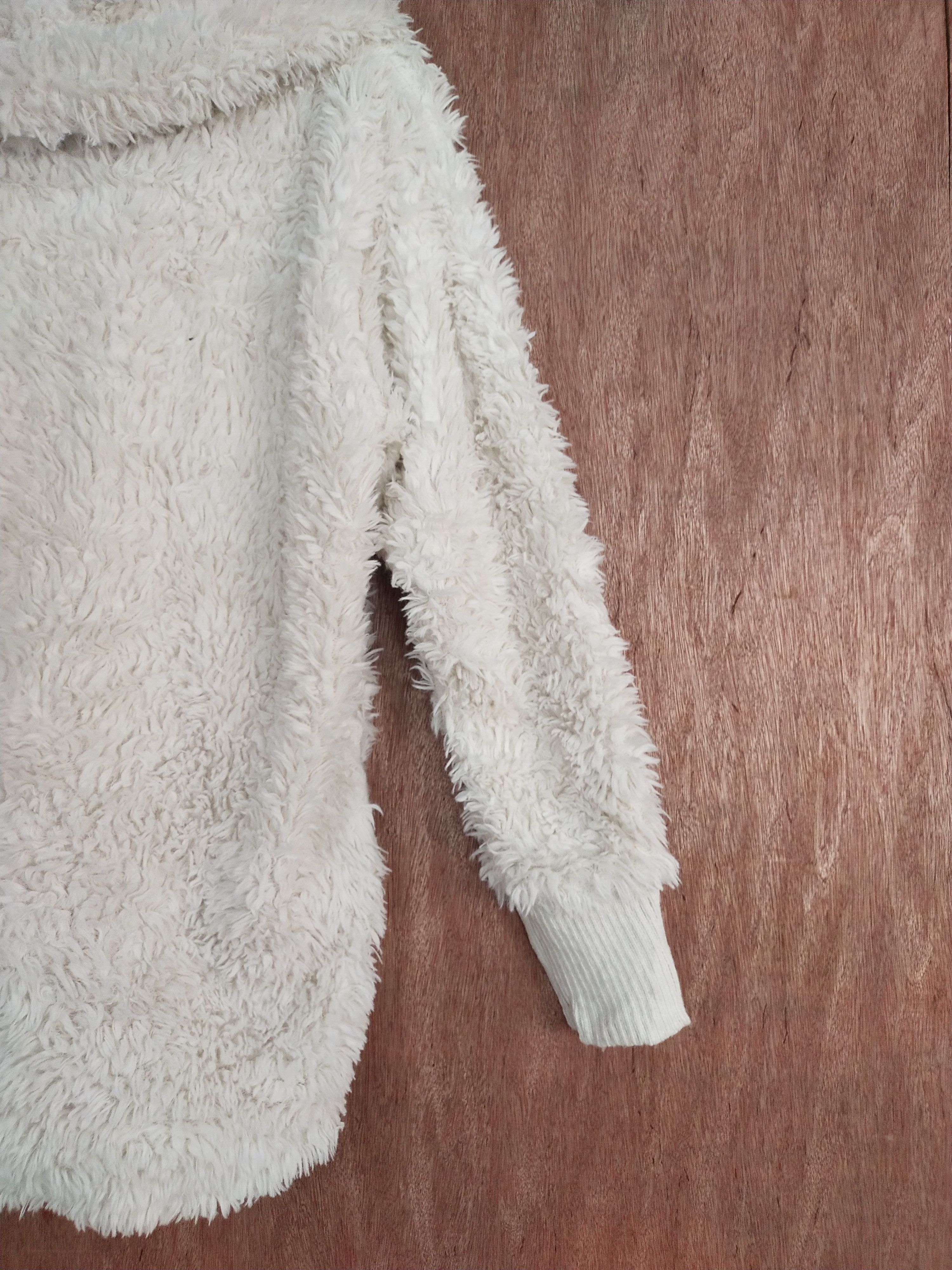 Japanese Brand W Closet Wearnes Inc white mohair fleece fur sweater #H476 Size US L / EU 52-54 / 3 - 11 Thumbnail