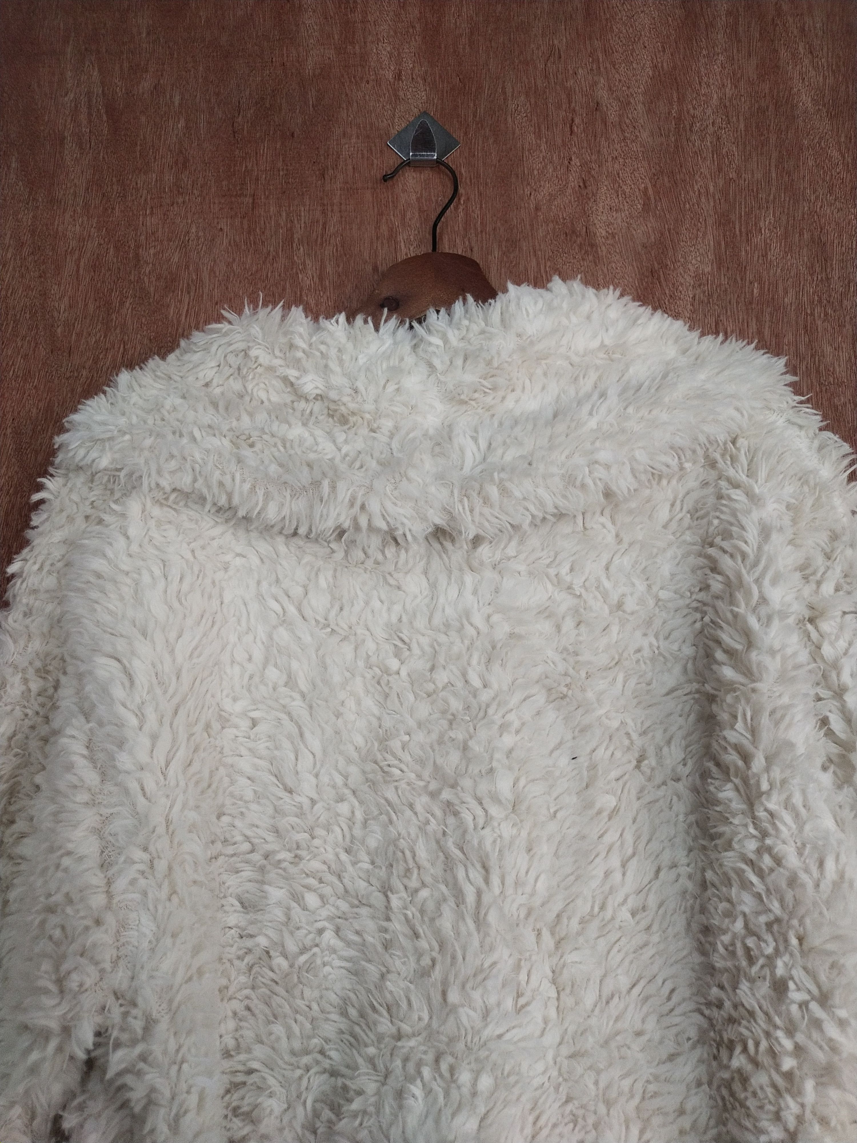 Japanese Brand W Closet Wearnes Inc white mohair fleece fur sweater #H476 Size US L / EU 52-54 / 3 - 10 Thumbnail