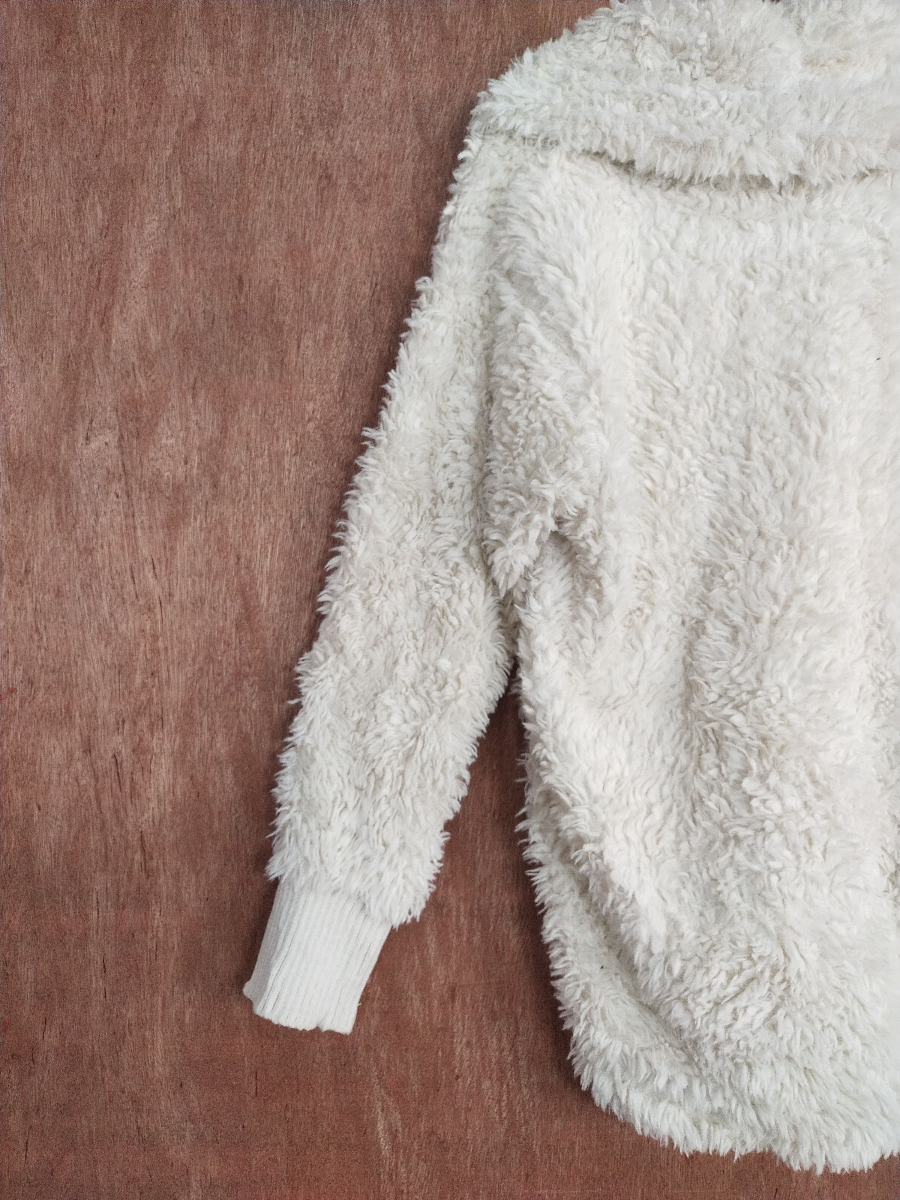 Japanese Brand W Closet Wearnes Inc white mohair fleece fur sweater #H476 Size US L / EU 52-54 / 3 - 12 Thumbnail