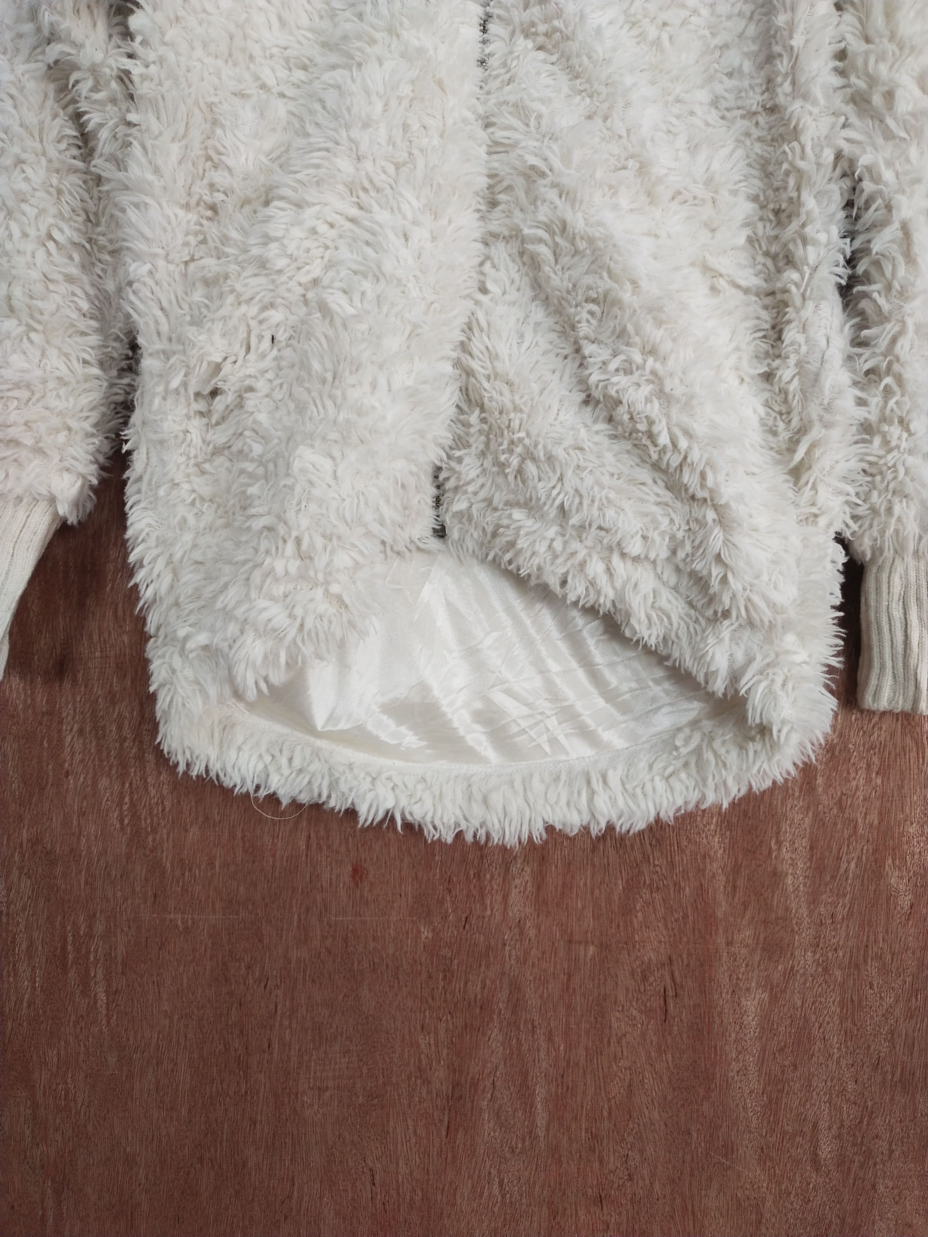 Japanese Brand W Closet Wearnes Inc white mohair fleece fur sweater #H476 Size US L / EU 52-54 / 3 - 3 Thumbnail