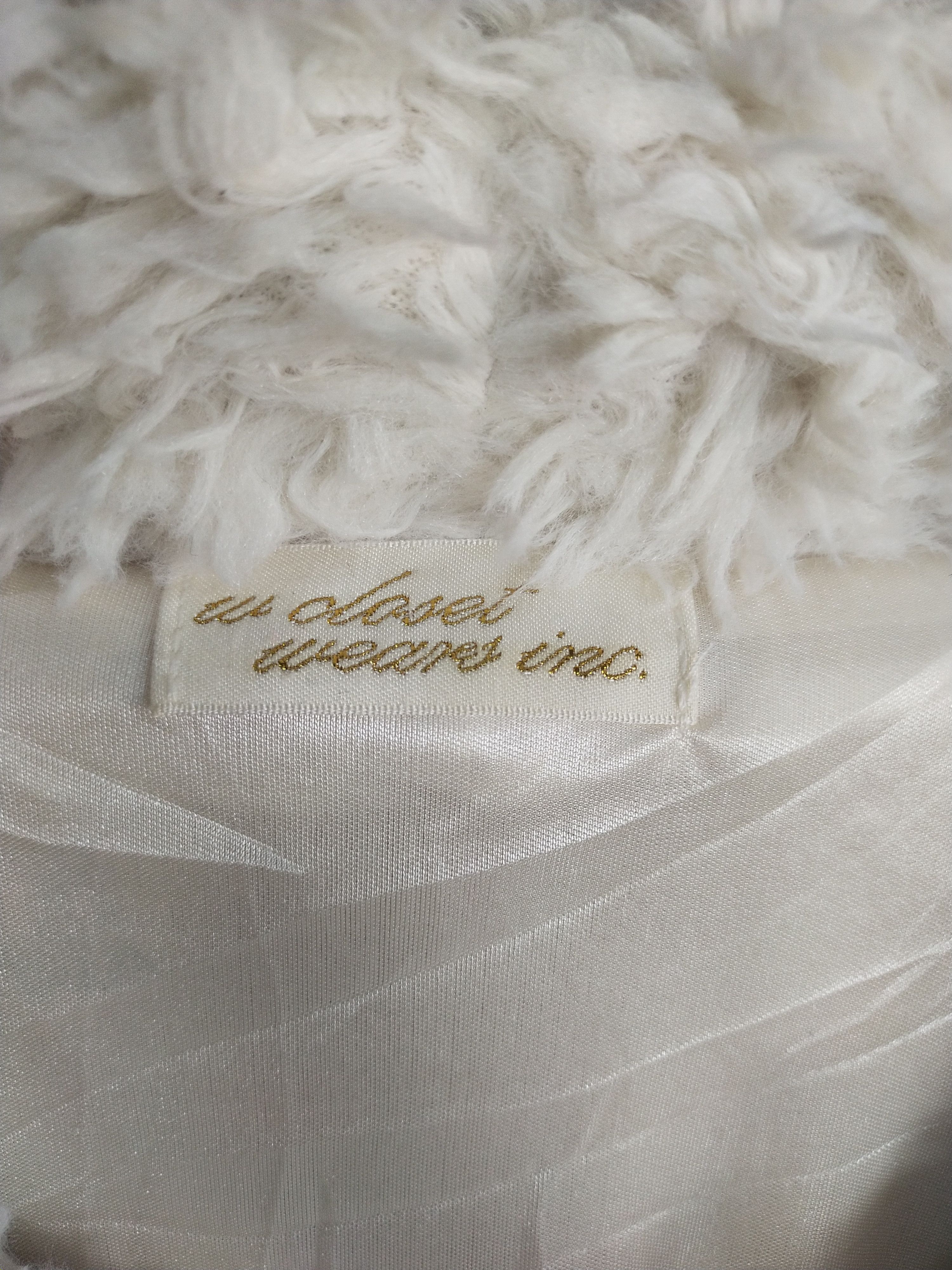Japanese Brand W Closet Wearnes Inc white mohair fleece fur sweater #H476 Size US L / EU 52-54 / 3 - 6 Thumbnail