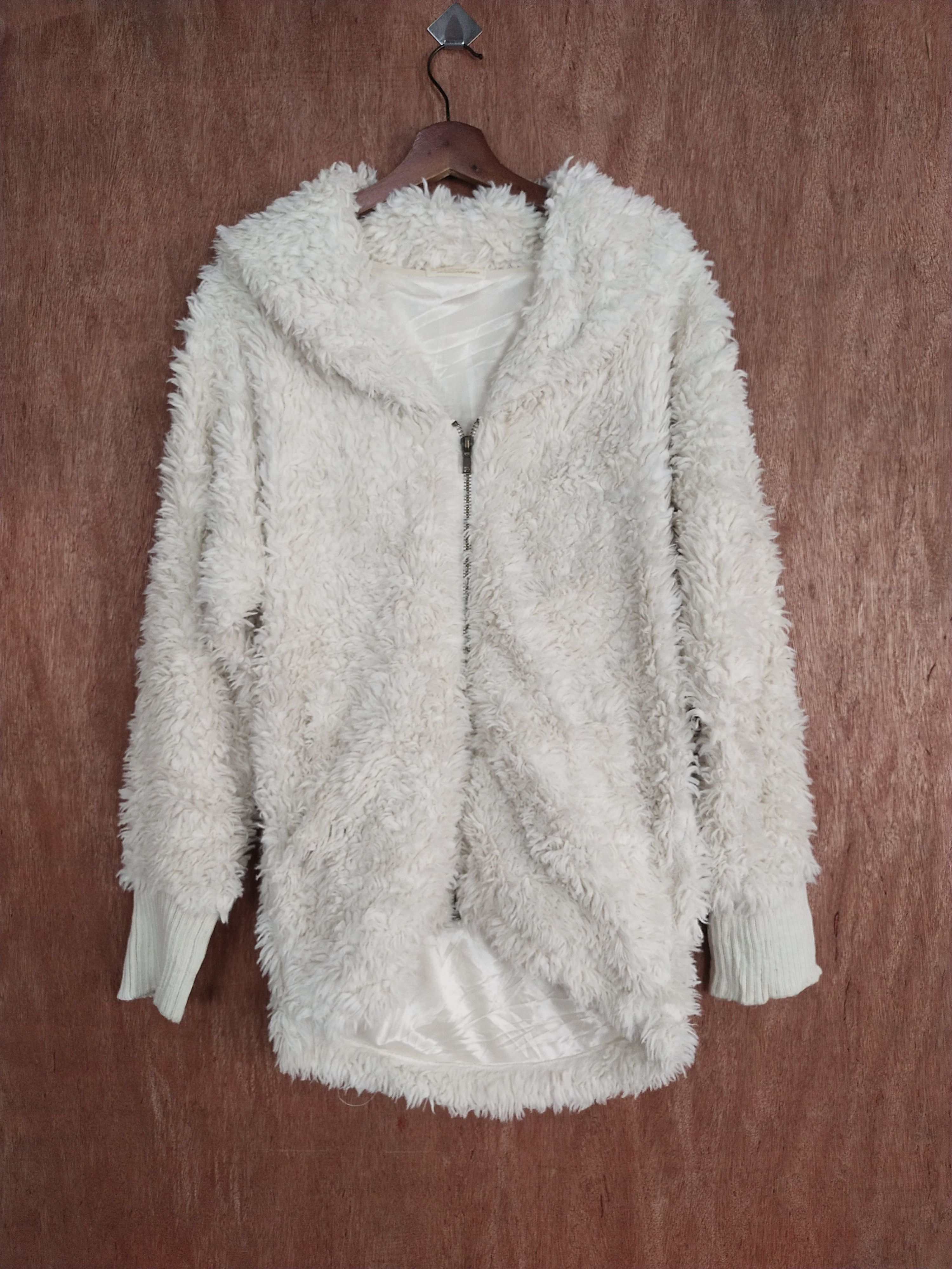 Japanese Brand W Closet Wearnes Inc white mohair fleece fur sweater #H476 Size US L / EU 52-54 / 3 - 1 Thumbnail