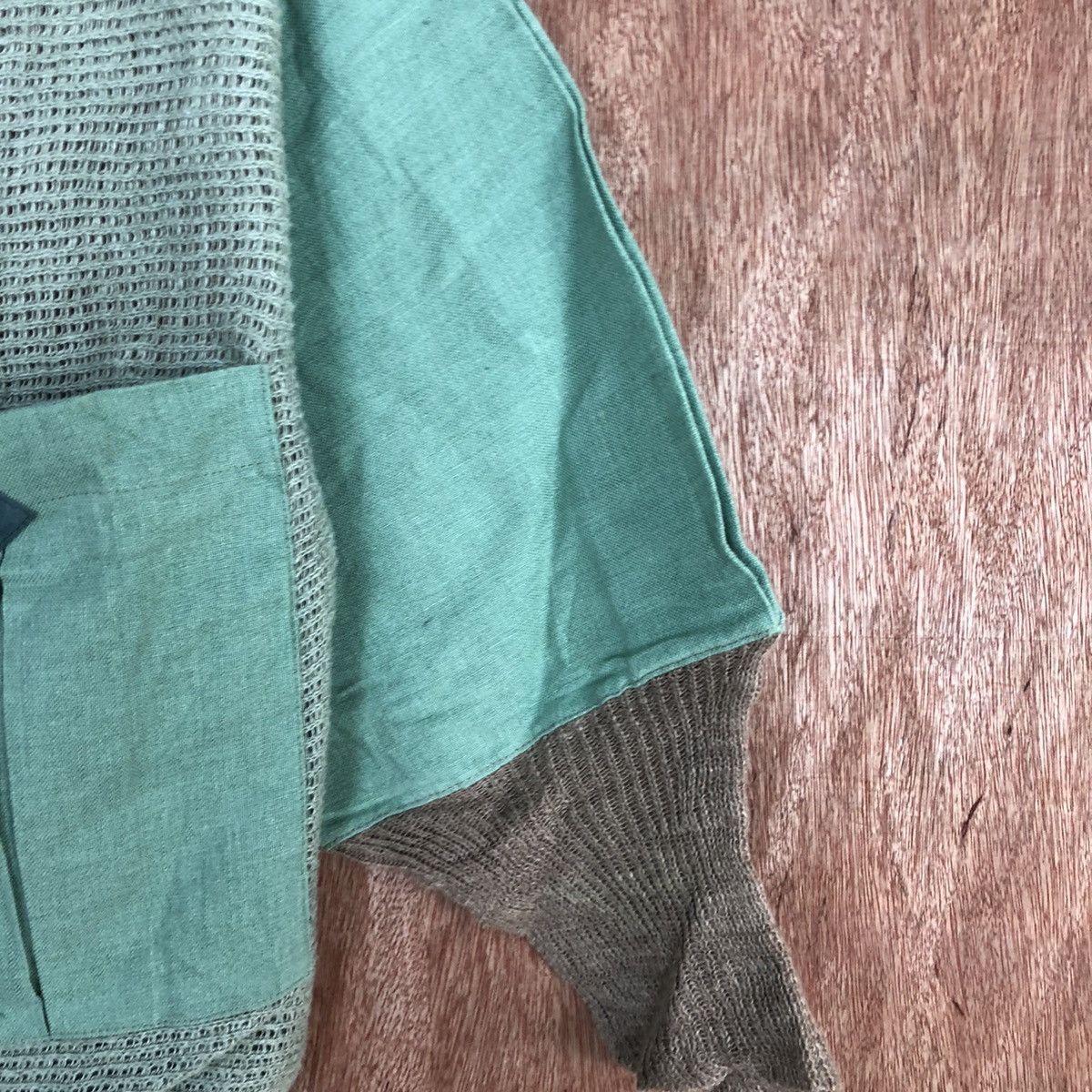 Japanese Brand Arilis italy Light Green patchwork Knitwear #H463 Size US M / EU 48-50 / 2 - 4 Thumbnail