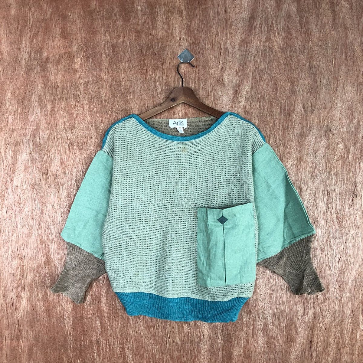 Arilis italy Light Green patchwork Knitwear #H463