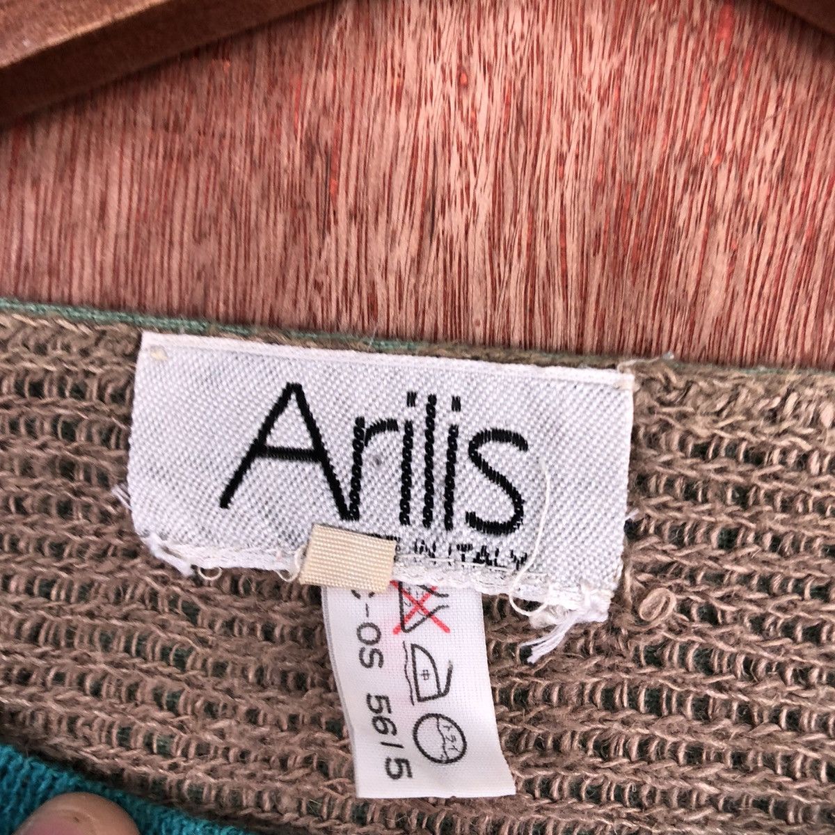 Japanese Brand Arilis italy Light Green patchwork Knitwear #H463 Size US M / EU 48-50 / 2 - 10 Thumbnail