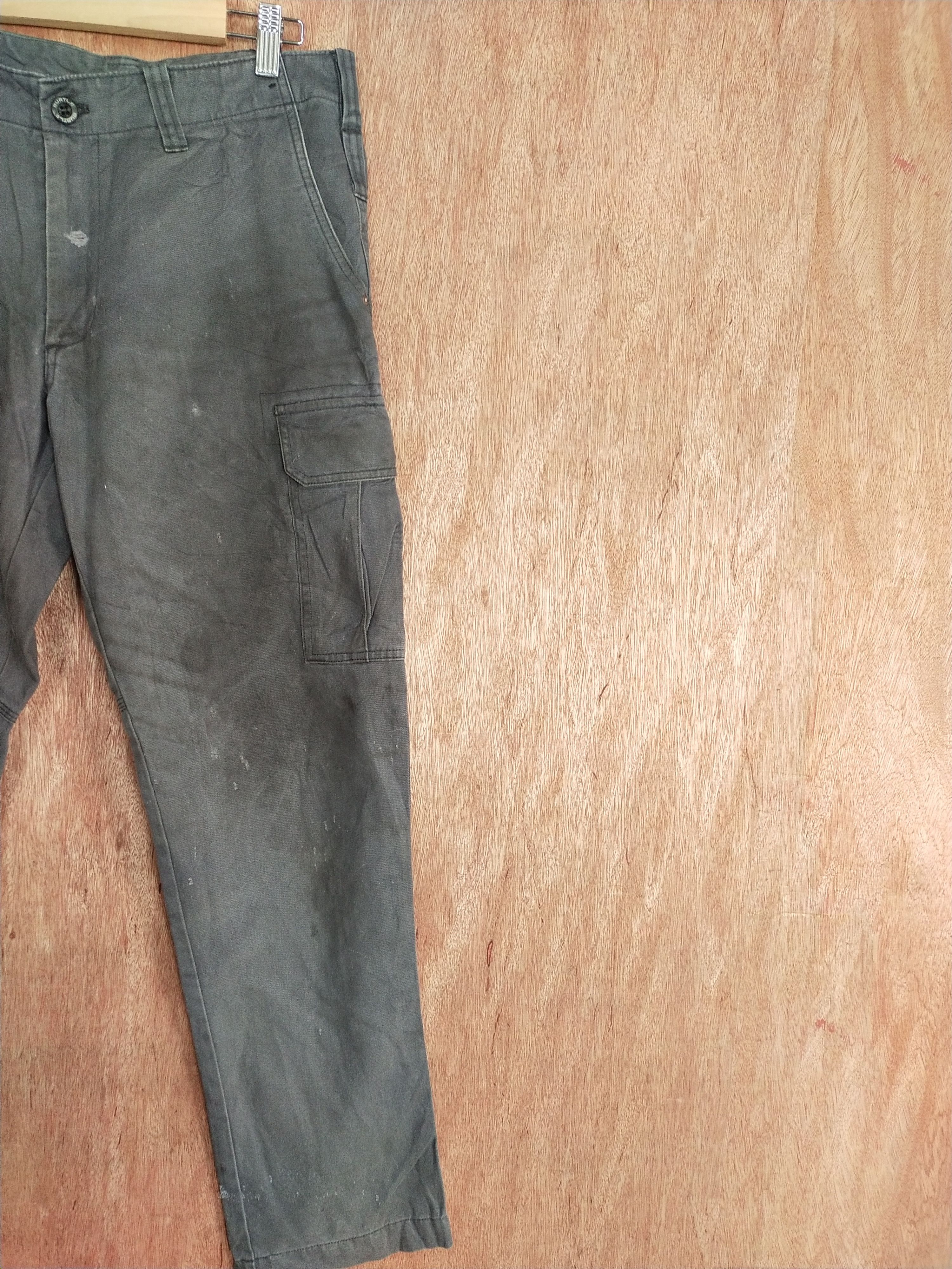 Japanese Brand Burtle gray dirty multipocket tactical cargo pants #S117 Size US 31 - 3 Thumbnail