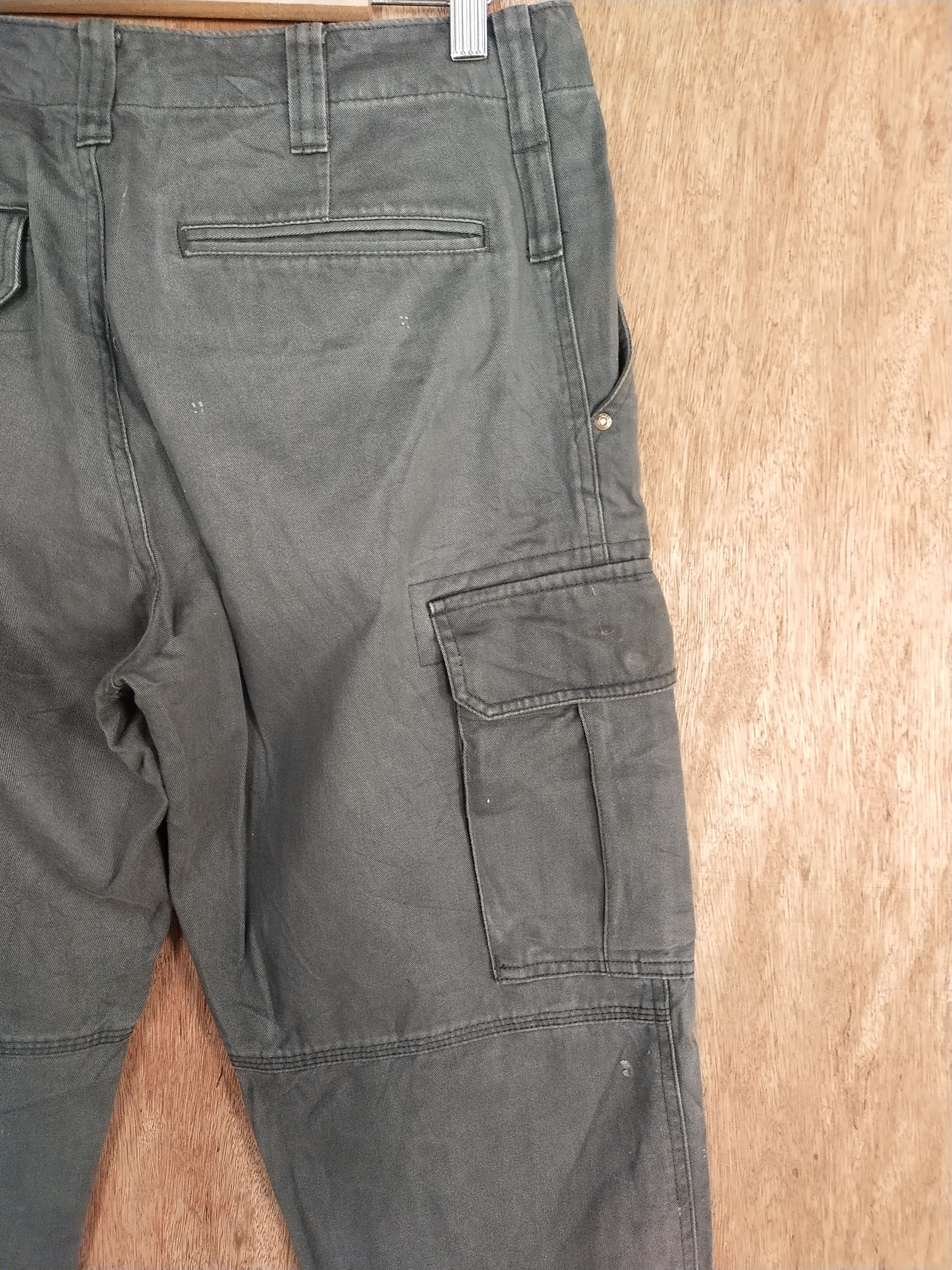 Japanese Brand Burtle gray dirty multipocket tactical cargo pants #S117 Size US 31 - 10 Thumbnail