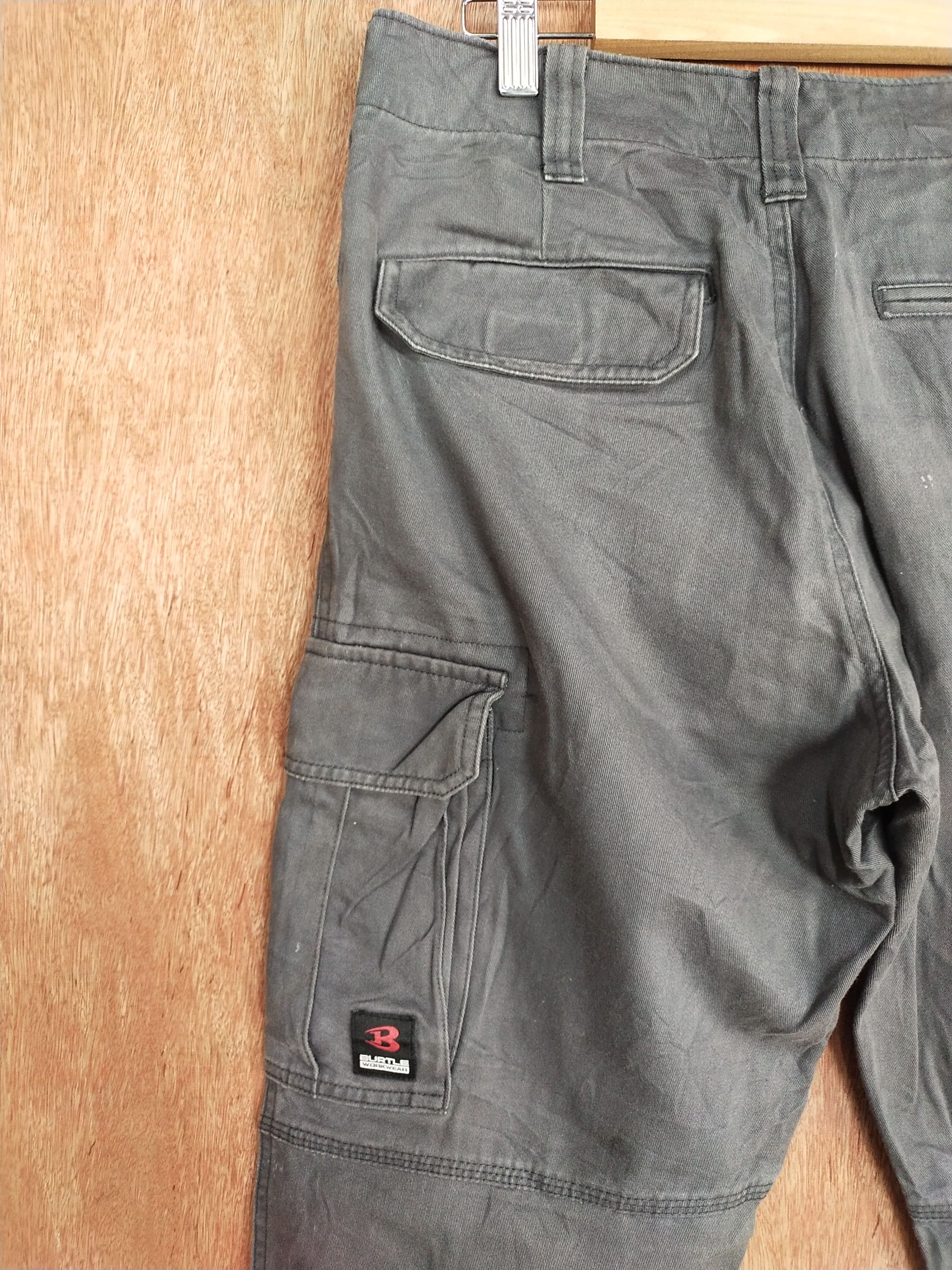 Japanese Brand Burtle gray dirty multipocket tactical cargo pants #S117 Size US 31 - 12 Thumbnail
