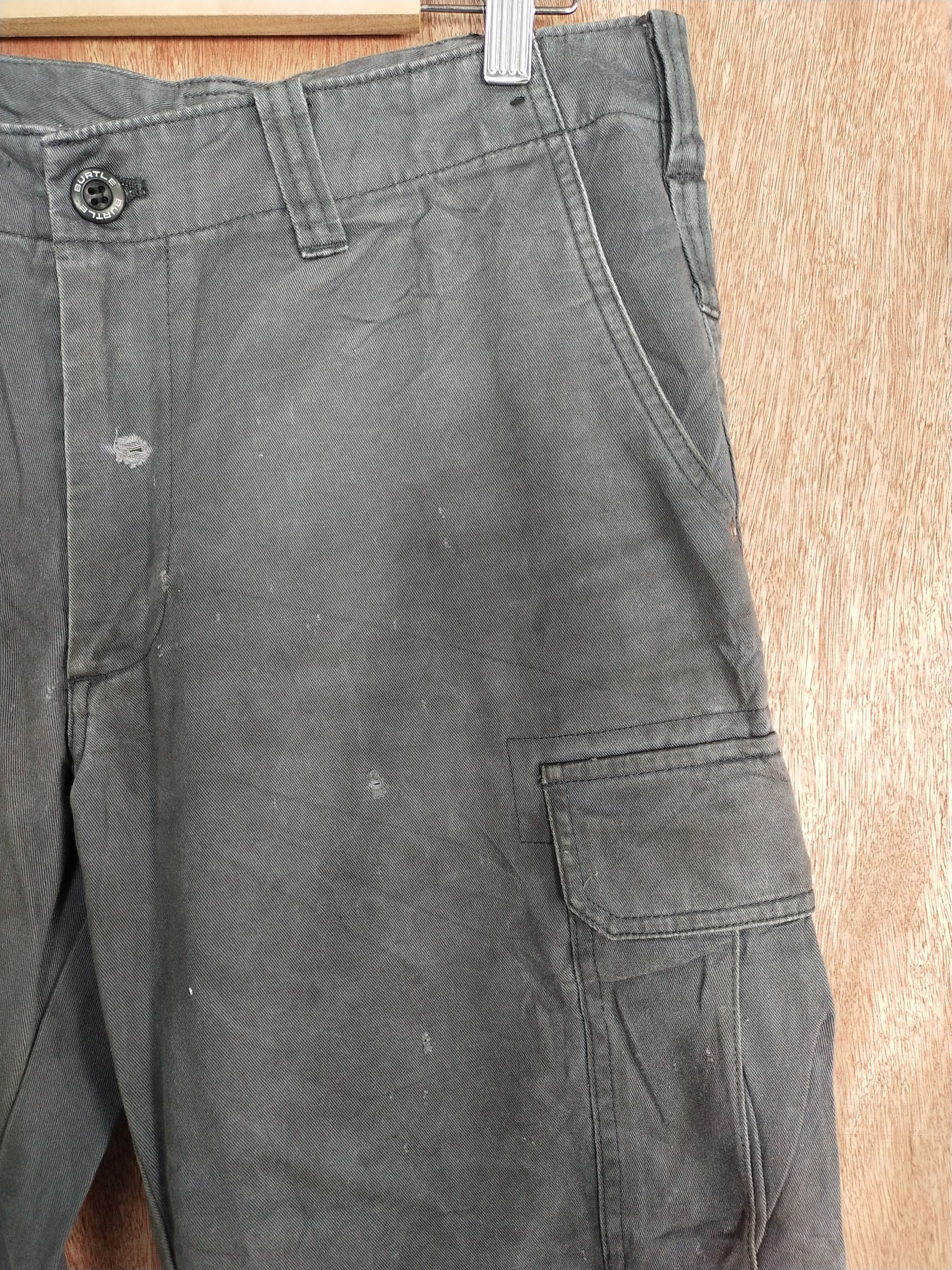 Japanese Brand Burtle gray dirty multipocket tactical cargo pants #S117 Size US 31 - 4 Thumbnail