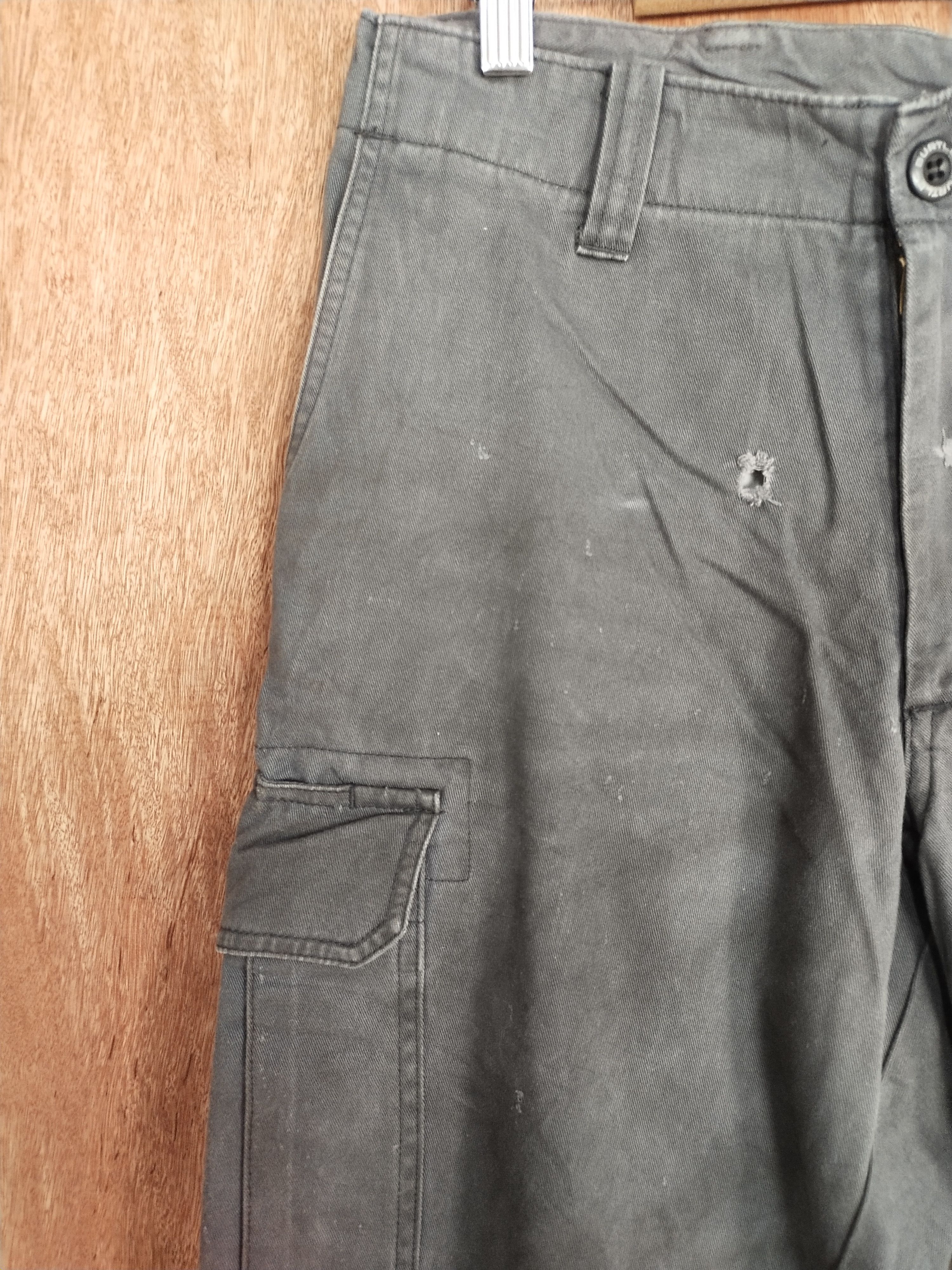 Japanese Brand Burtle gray dirty multipocket tactical cargo pants #S117 Size US 31 - 6 Thumbnail