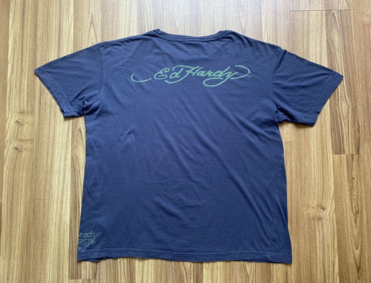 Ed Hardy Ed Hardy Navy Blue Vintage T Shirt Size US XL / EU 56 / 4 - 3 Thumbnail