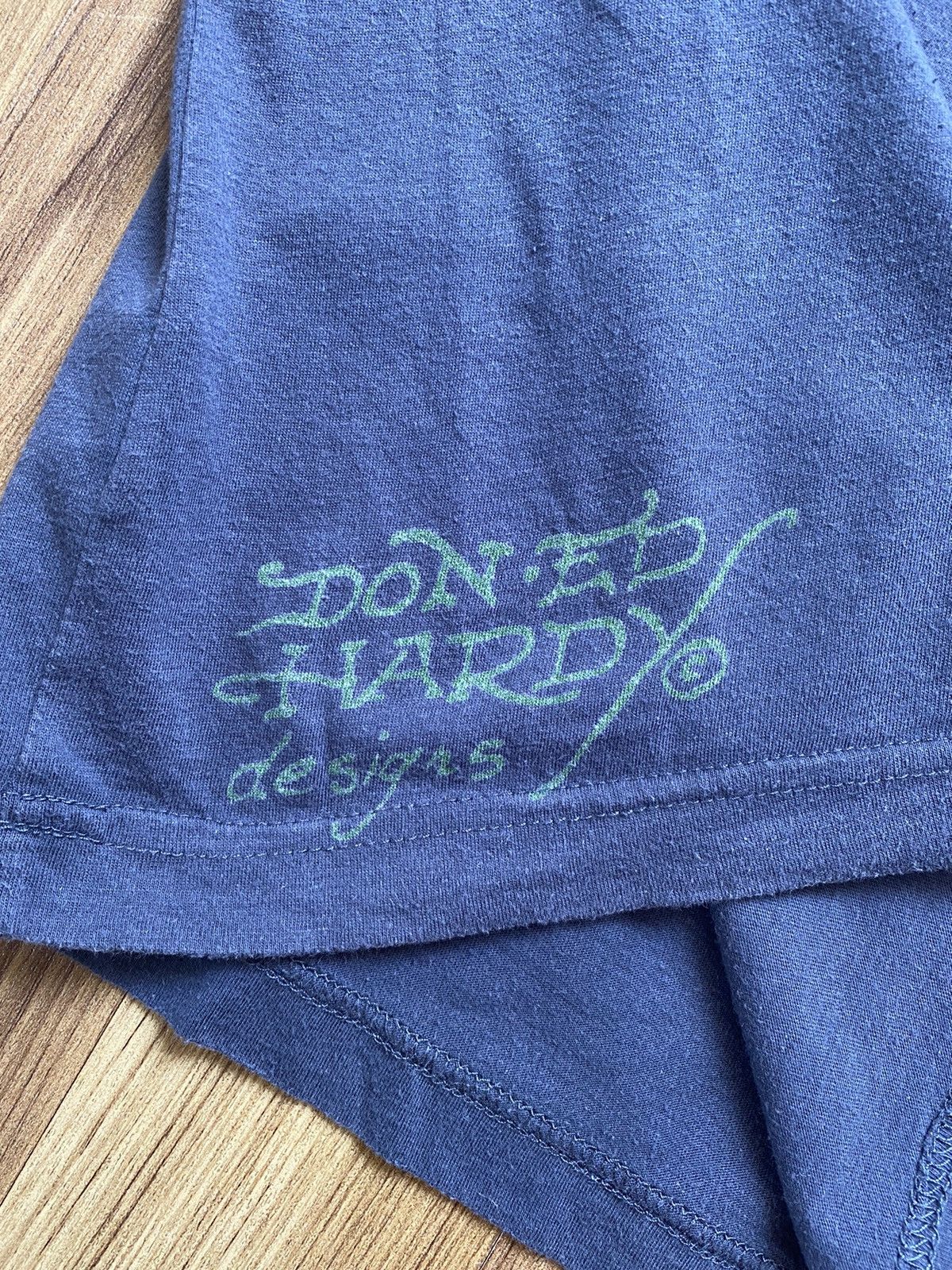 Ed Hardy Ed Hardy Navy Blue Vintage T Shirt Size US XL / EU 56 / 4 - 5 Thumbnail
