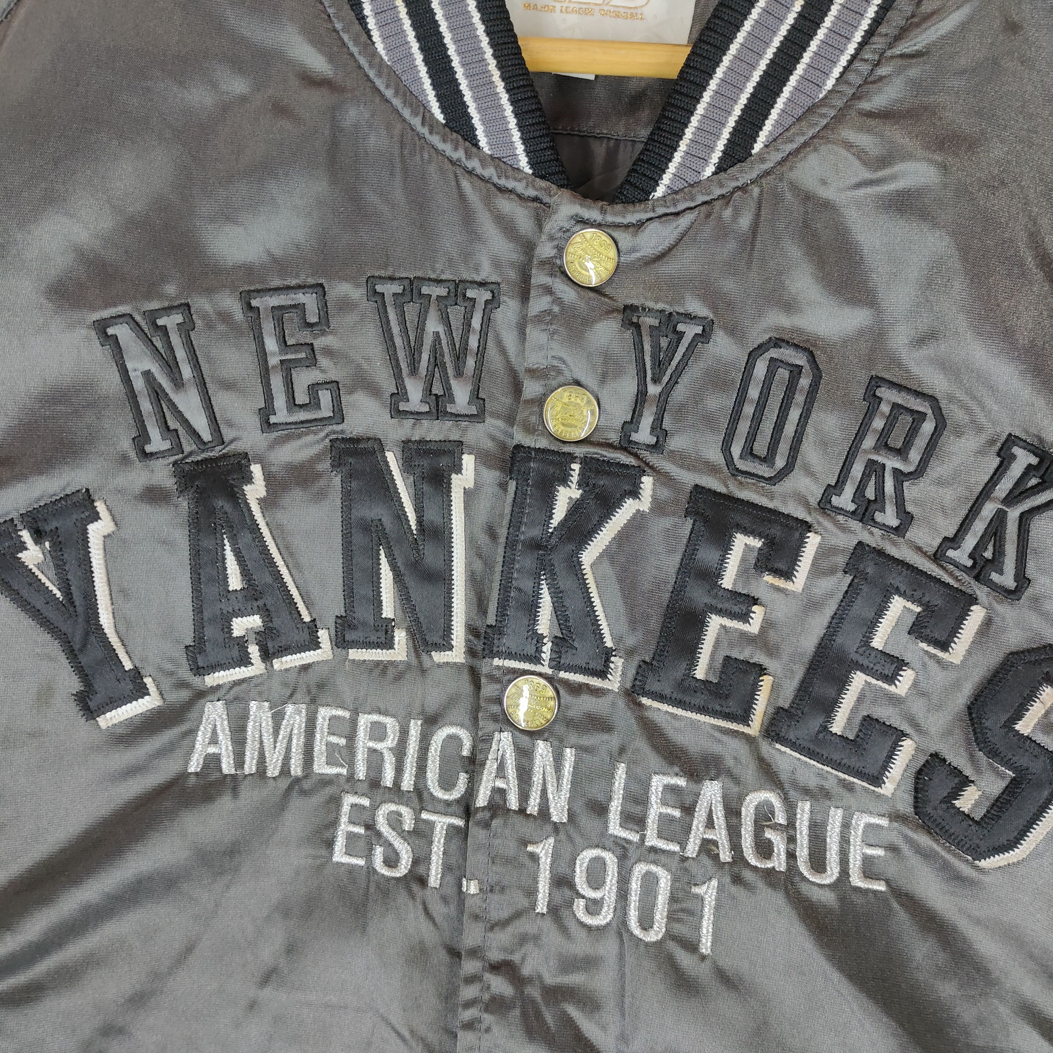 MLB × New York Yankees × Vintage Vintage MLB NEW YORK YANKEES NY Embroidery Spellout Bomber Size US L / EU 52-54 / 3 - 3 Thumbnail