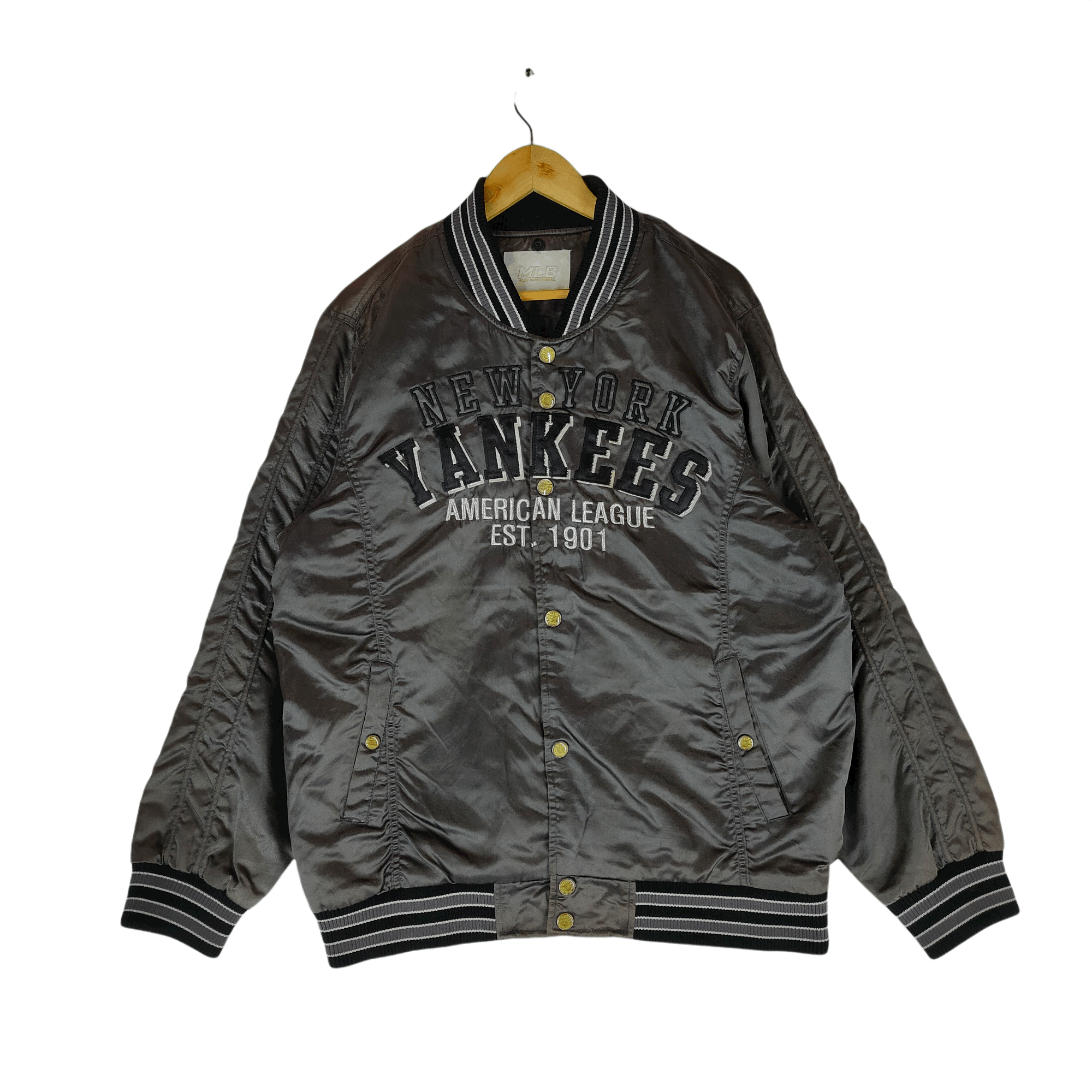 MLB × New York Yankees × Vintage Vintage MLB NEW YORK YANKEES NY Embroidery Spellout Bomber Size US L / EU 52-54 / 3 - 1 Thumbnail