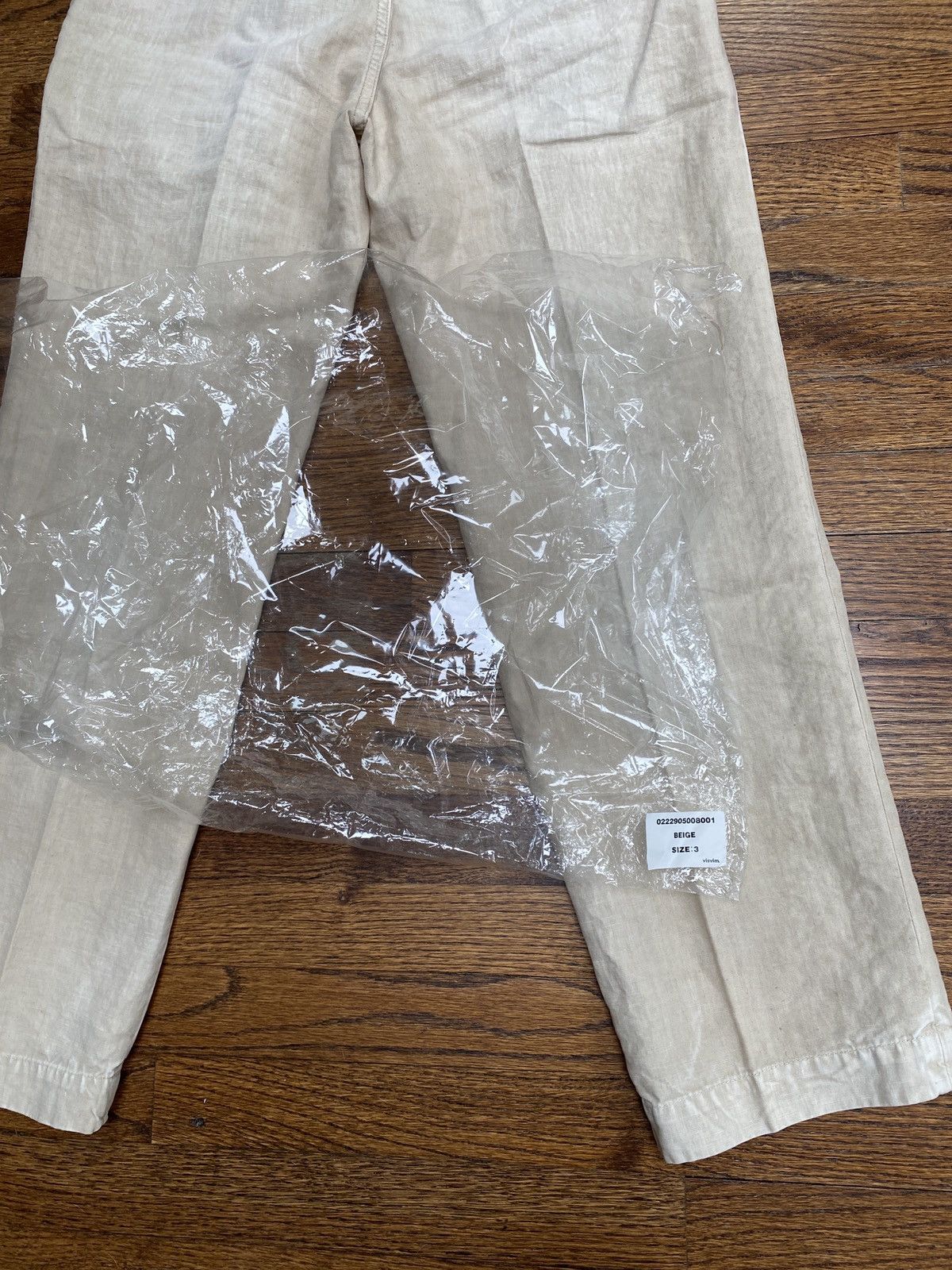 Visvim Visvim ICT Chino Pants HW Taper Crash Beige size 3 | Grailed