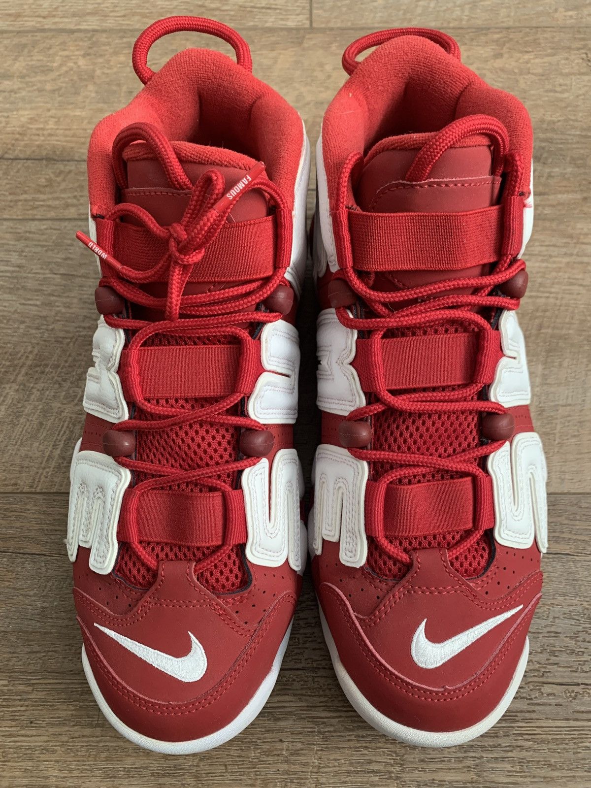 Nike × Supreme Air More Uptempo Red High 2017 Suptempo Size US 9 / EU 42 - 2 Thumbnail