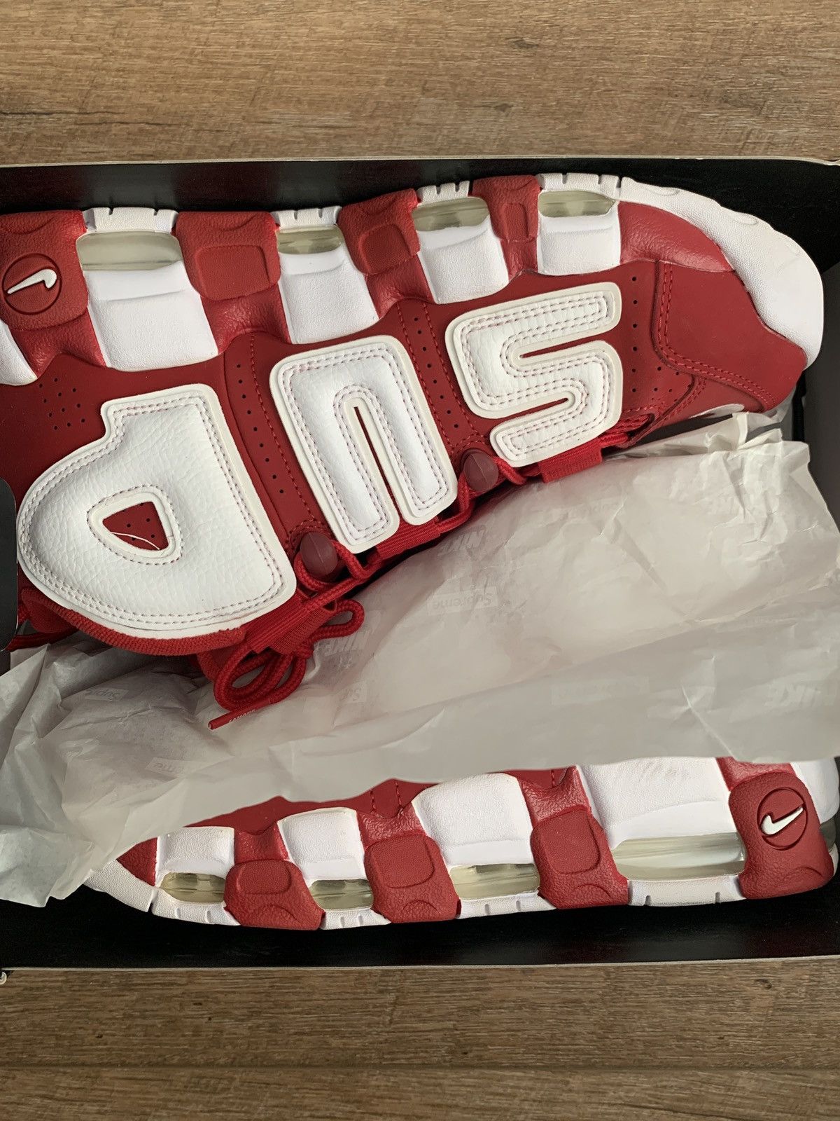 Nike × Supreme Air More Uptempo Red High 2017 Suptempo Size US 9 / EU 42 - 7 Thumbnail
