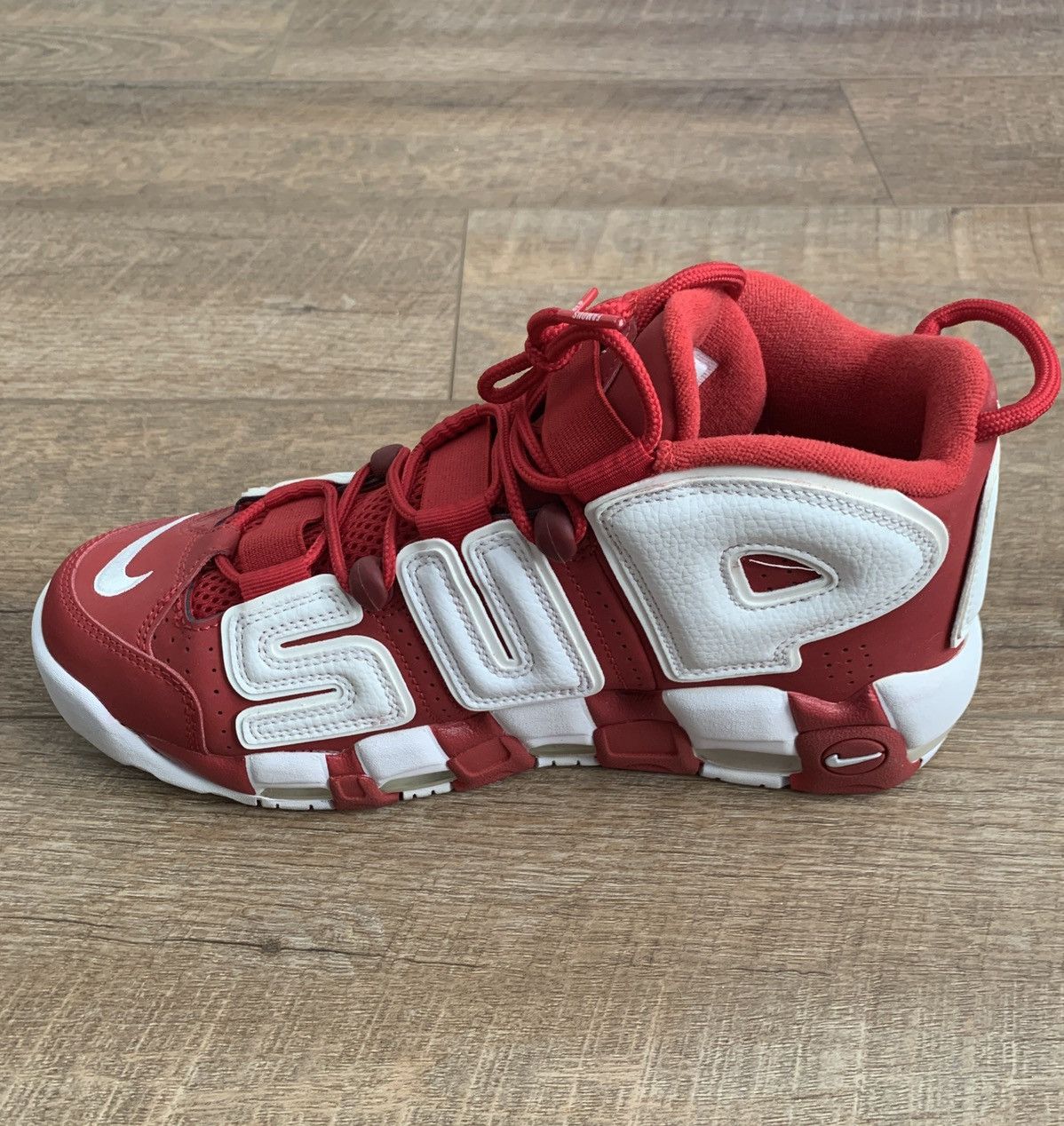 Nike × Supreme Air More Uptempo Red High 2017 Suptempo Size US 9 / EU 42 - 6 Thumbnail
