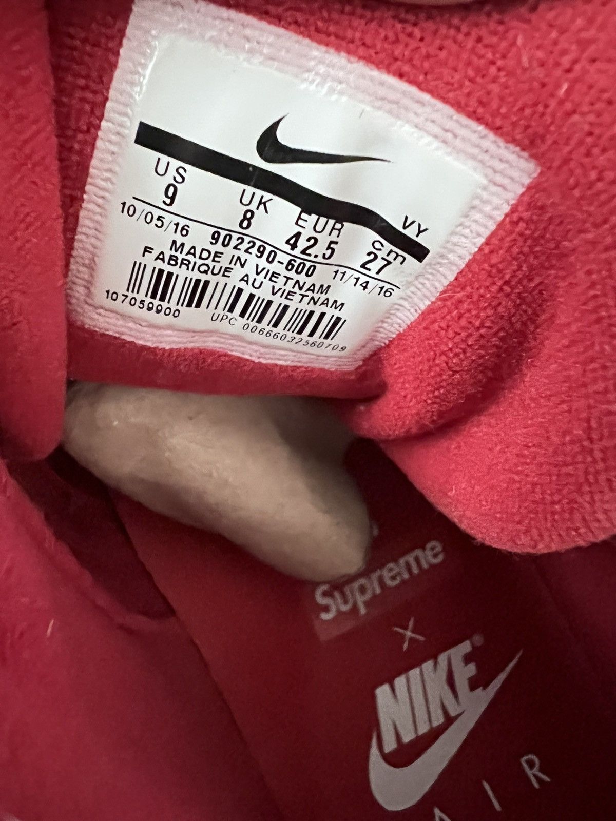 Nike × Supreme Air More Uptempo Red High 2017 Suptempo Size US 9 / EU 42 - 8 Thumbnail