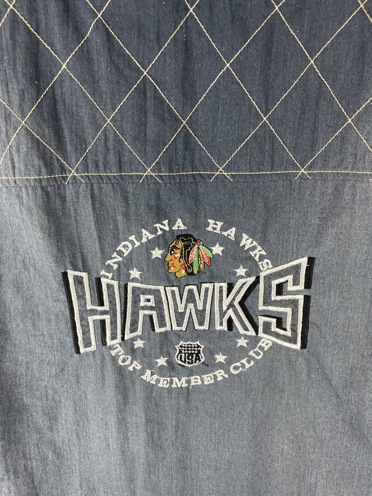 MLB Vintage Indiana Hawks USA Top member club vest faded Size US L / EU 52-54 / 3 - 10 Thumbnail