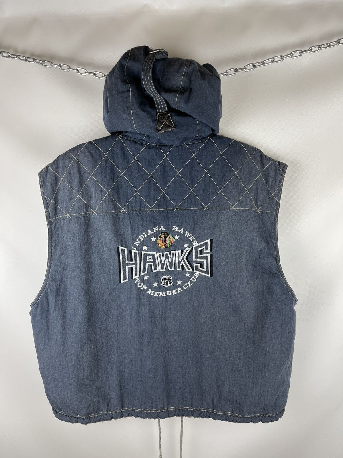 MLB Vintage Indiana Hawks USA Top member club vest faded Size US L / EU 52-54 / 3 - 2 Thumbnail