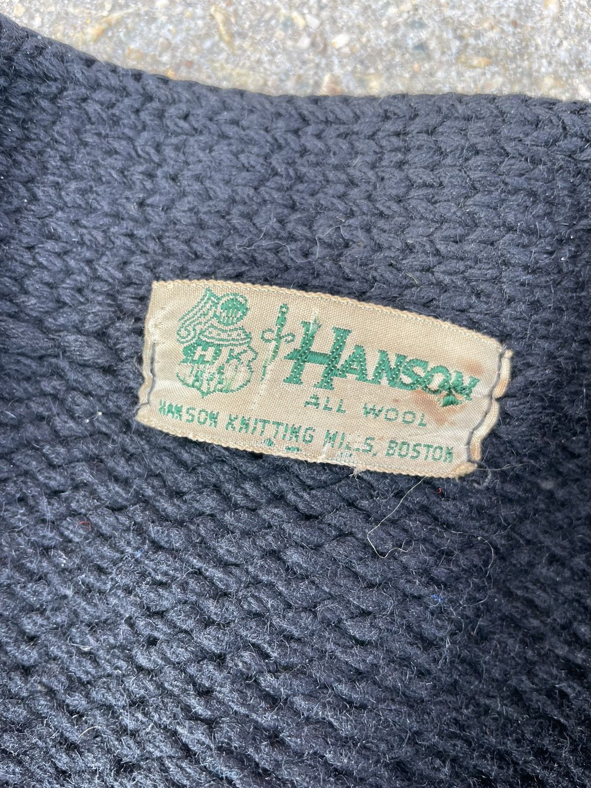 Vintage 70s Wool Highschool Letterman Patch Cardigan sweater 80s Size US L / EU 52-54 / 3 - 3 Thumbnail