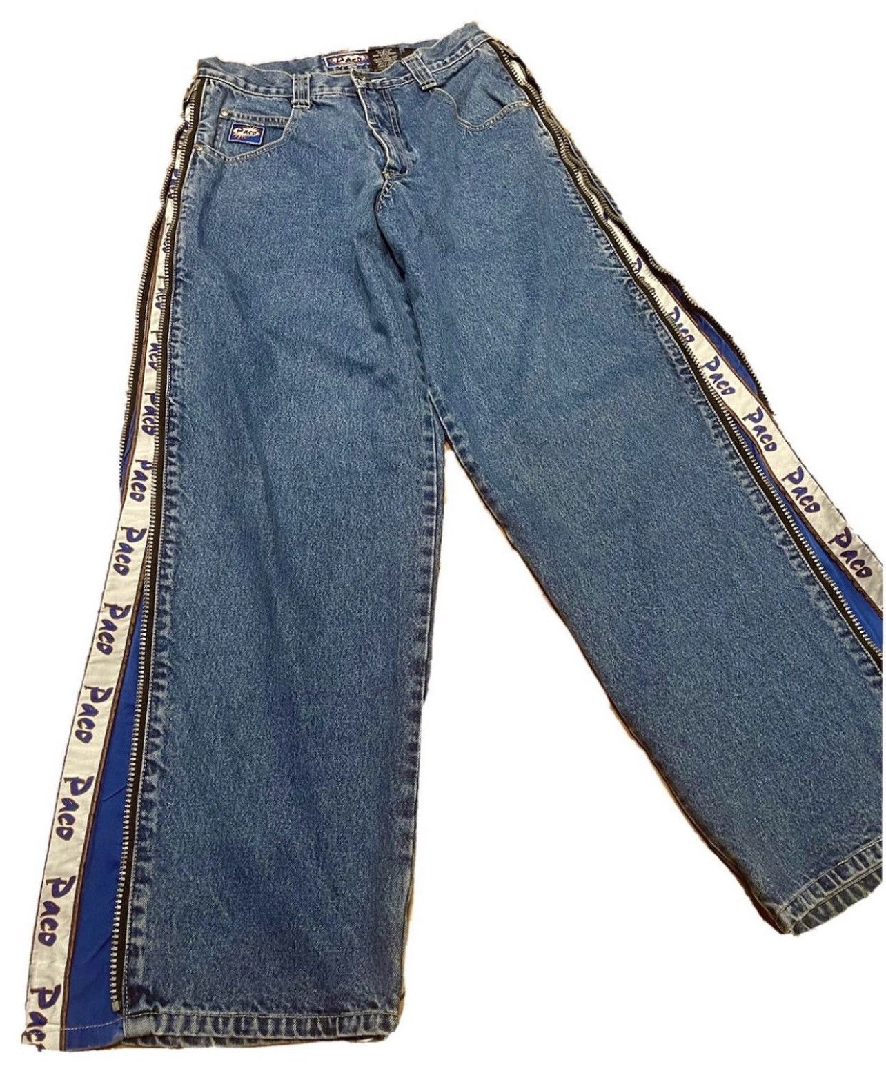 JNCO × Streetwear × Vintage 90s Paco Zipper Jeans v Rare Denim