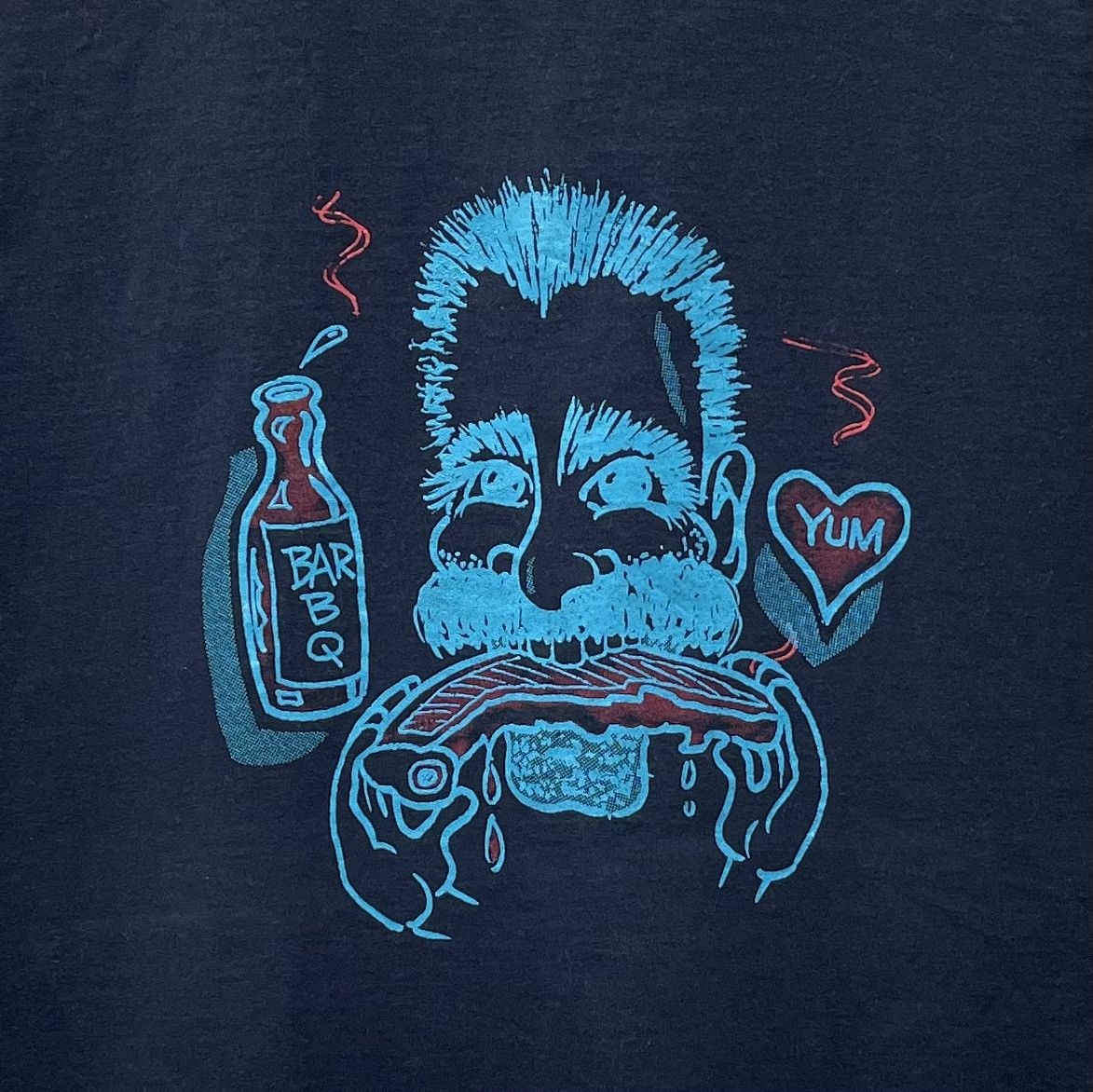 Beauty Beast × Vintage vintage Bar B Q Yum T-Shirt Size US XL / EU 56 / 4 - 2 Thumbnail