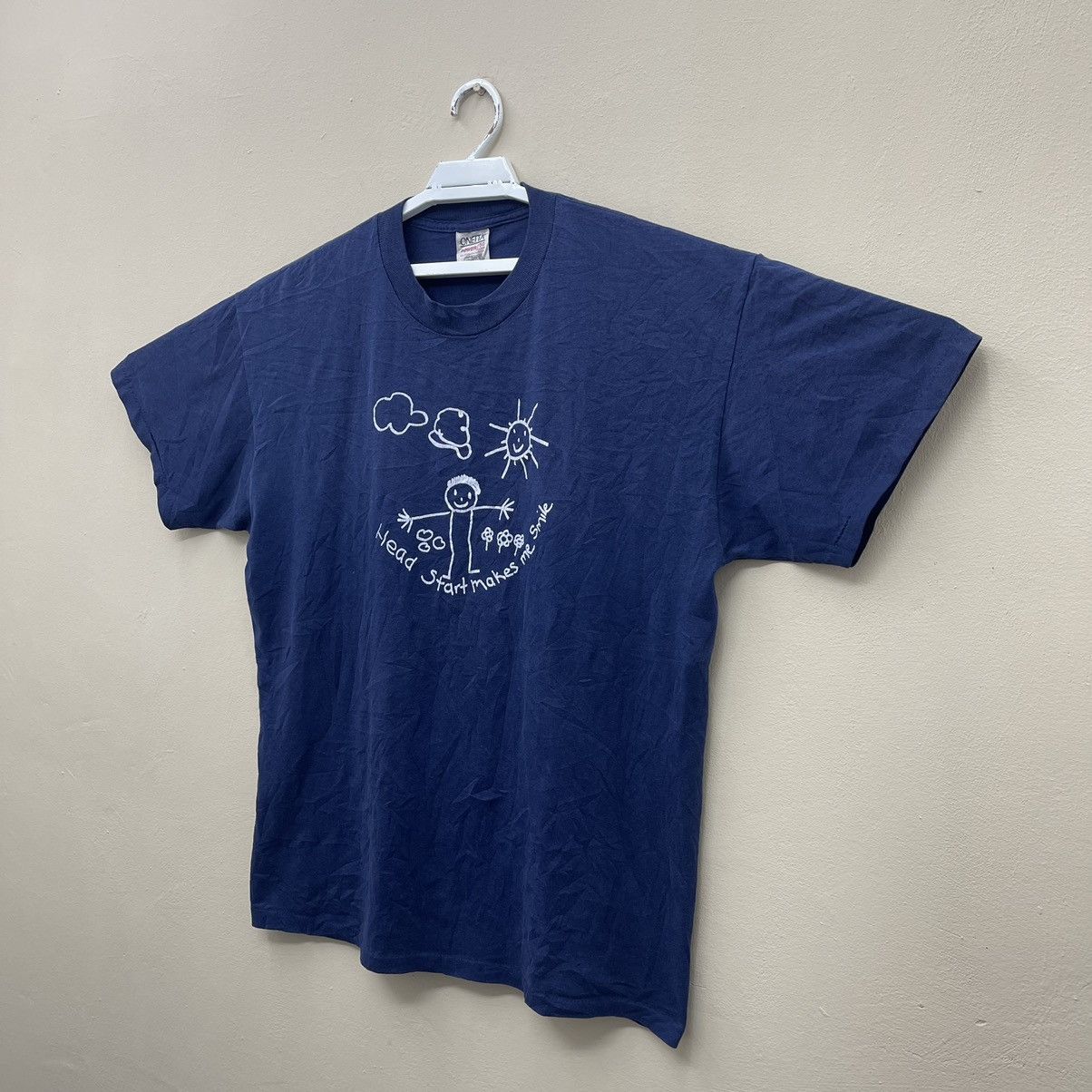 Vintage Vintage 90s T-Shirt Head Start Make Me Smile Size US XL / EU 56 / 4 - 5 Thumbnail