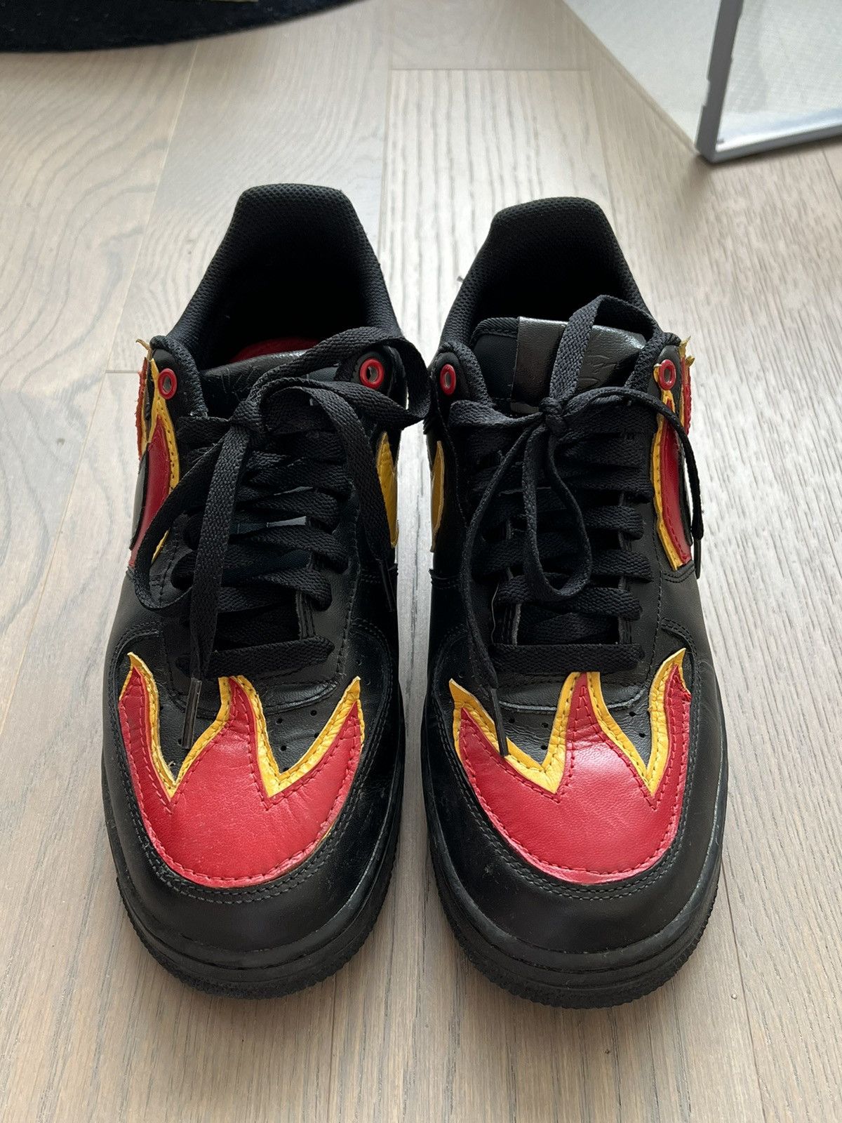 John Geiger × Nike John Geiger - Flame Air Force 1 07 Black 2017 Size US 7.5 / EU 40-41 - 3 Thumbnail