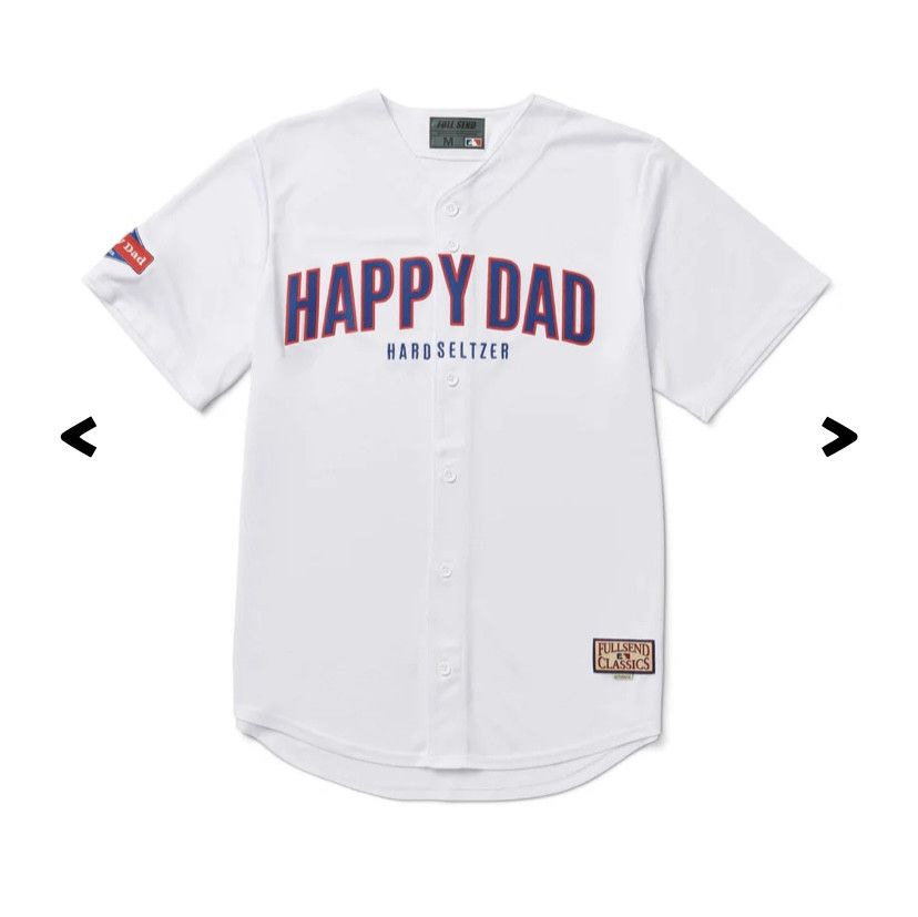 Full Send Happy Dad Baseball Jersey Blue Men's - FW21 - US