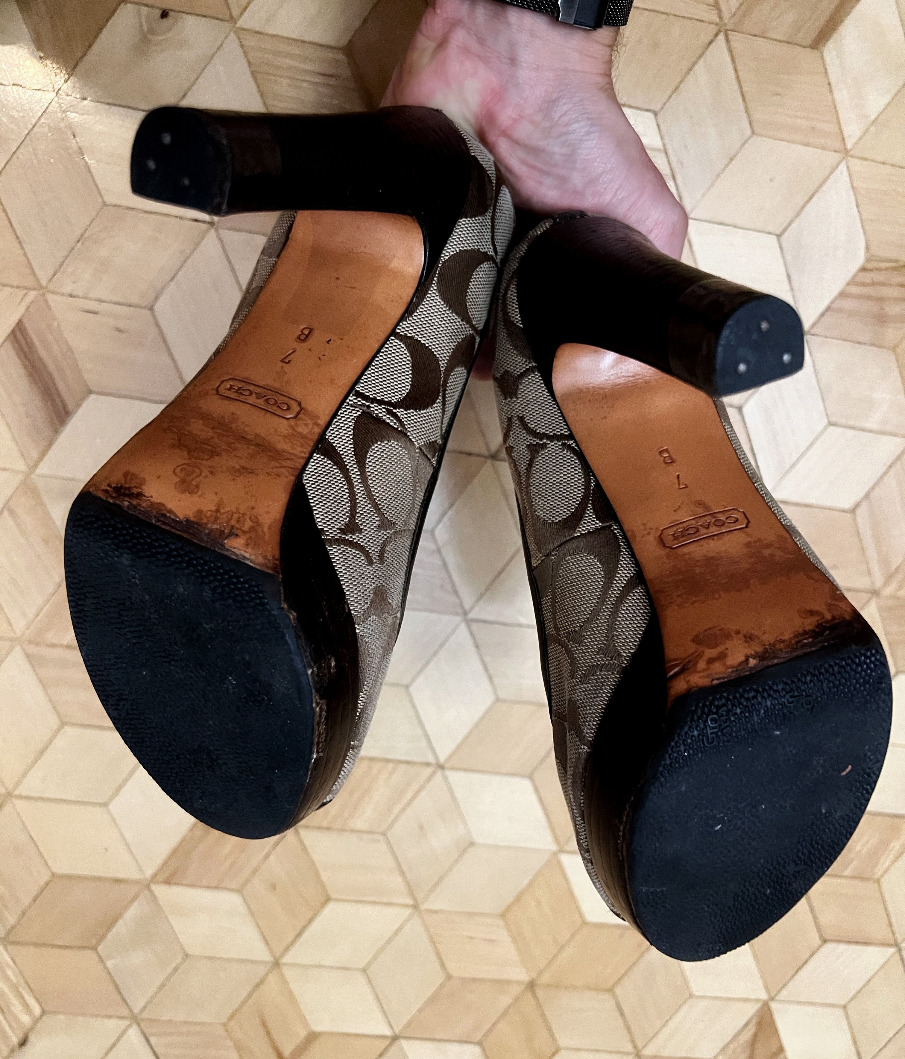 Coach Coach Monogram Logo High Heels 7 UK 37.5 EU Size US 7 / IT 37 - 4 Thumbnail