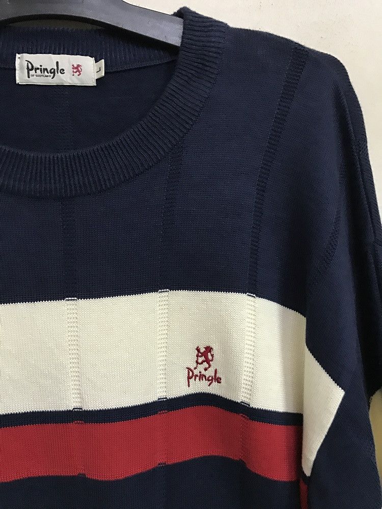 Pringle Of Scotland Made in Japan Horizontal Striped Knitwear Sweater