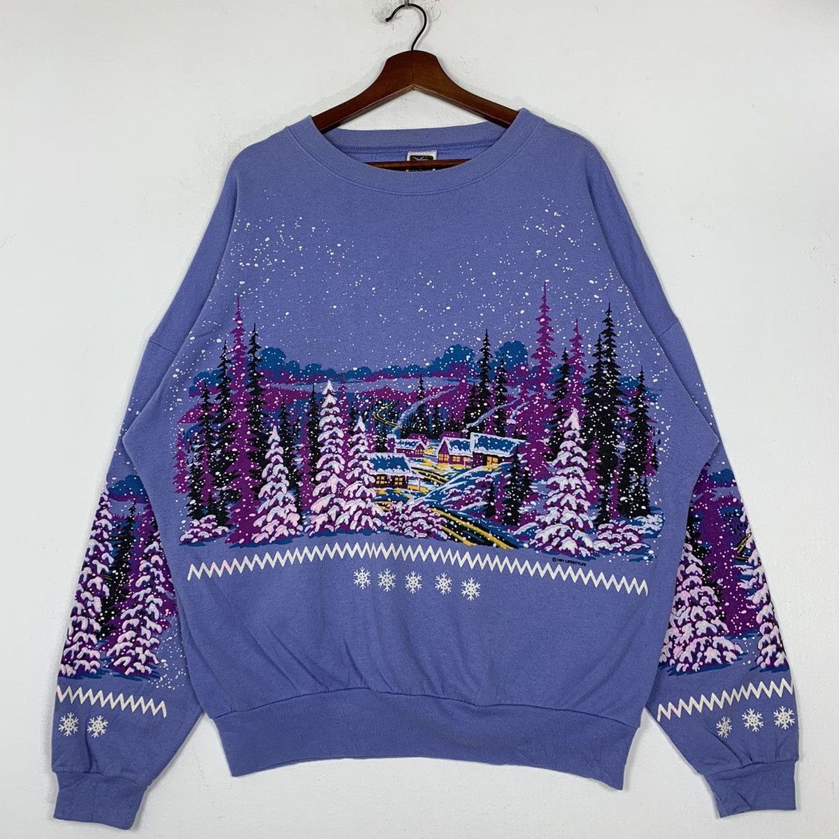 Other × Vintage 90’s Lifestyle Christmas Sweatshirt Size US L / EU 52-54 / 3 - 1 Thumbnail