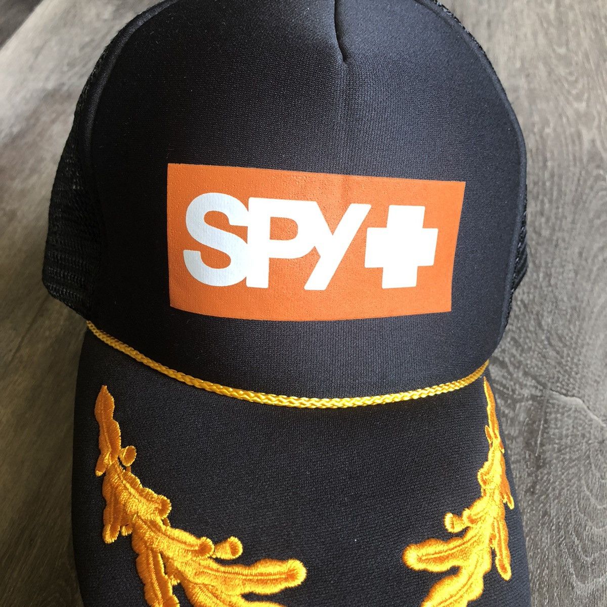 SPY Optic Vintage 00s Spy + Optic Snowboarding Big Logo Trucker Hat Size ONE SIZE - 2 Thumbnail