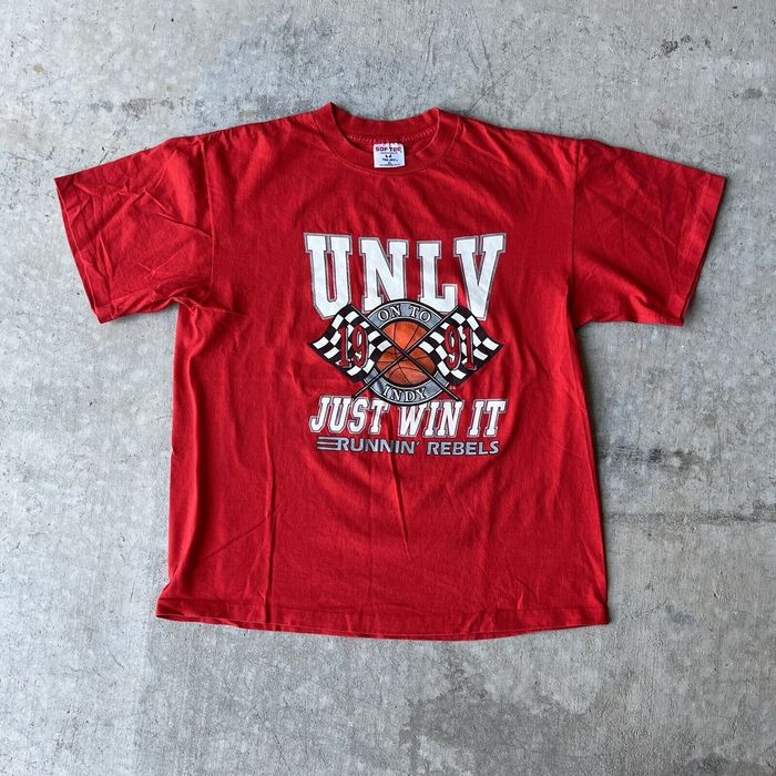 Vintage UNLV Runnin Rebels T -Shirt VTG 90s Just Win | Grailed