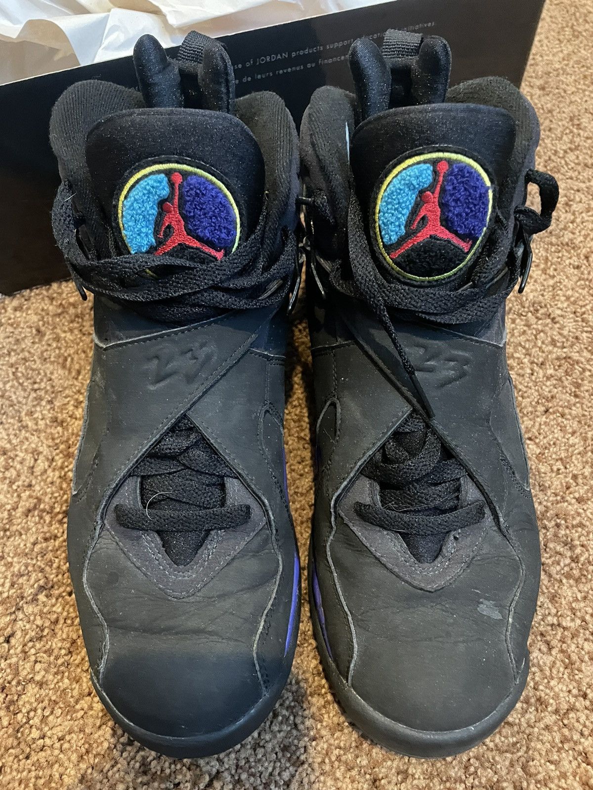 Jordan Brand Air Jordan 8 Retro 2007 Aqua 2007 Size US 9.5 / EU 42-43 - 4 Thumbnail