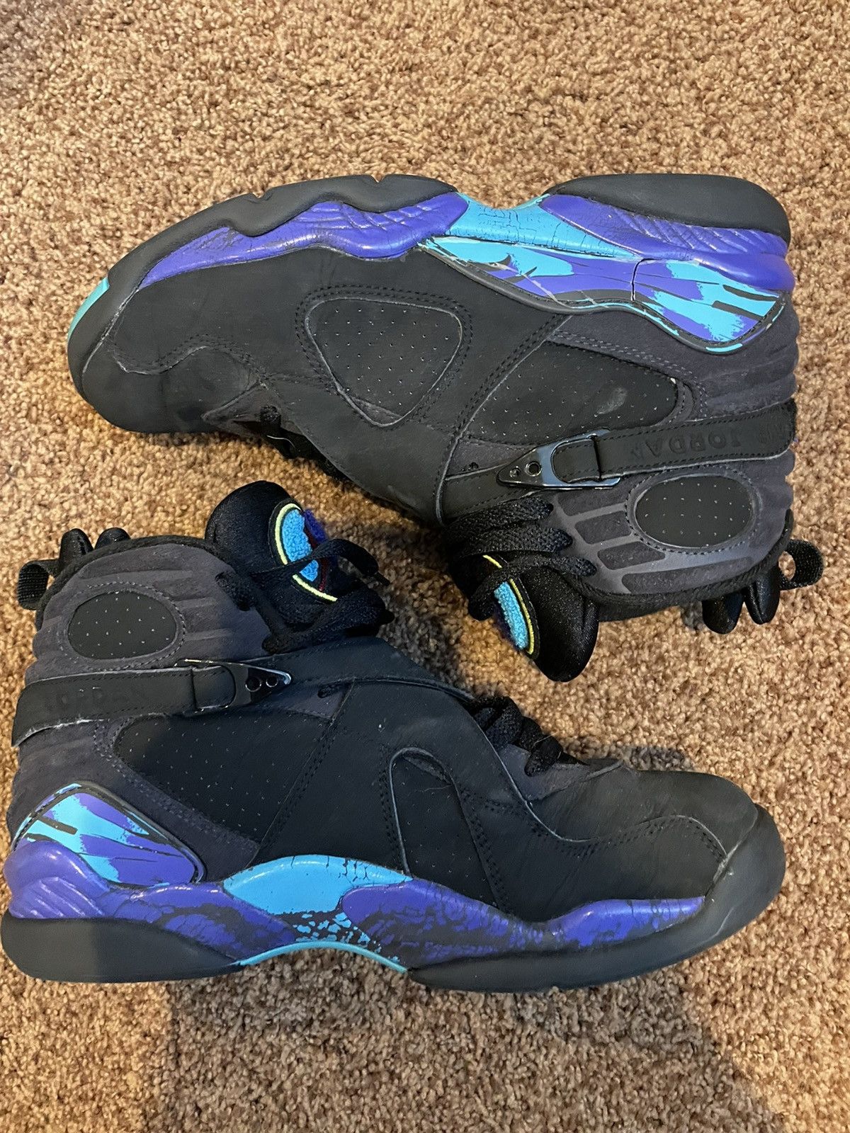 Jordan Brand Air Jordan 8 Retro 2007 Aqua 2007 Size US 9.5 / EU 42-43 - 3 Thumbnail