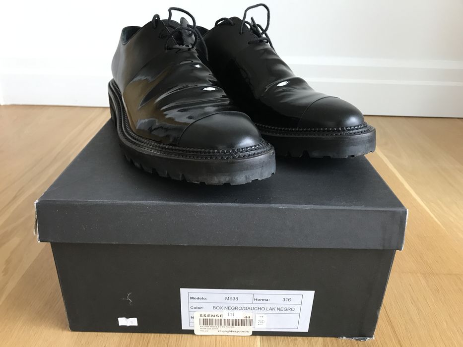 Yang Li Fetish Whole Cut Black Leather Lace-up Shoes | Grailed