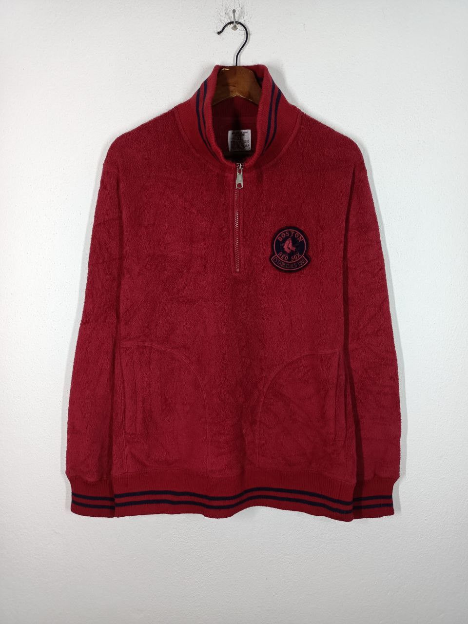 A004 Vintage MLB Boston Red Sox Pullover Fleece