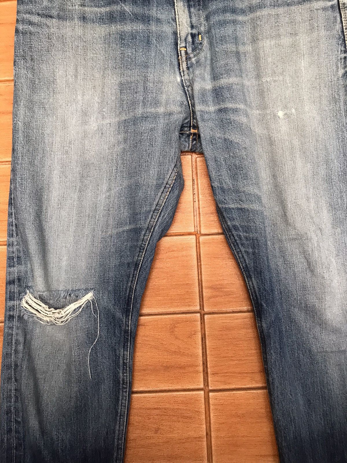 Bedwin & The Heartbreakers B&TH X Canton Overalls Selvedge Distress Faded Jeans Size US 34 / EU 50 - 8 Thumbnail
