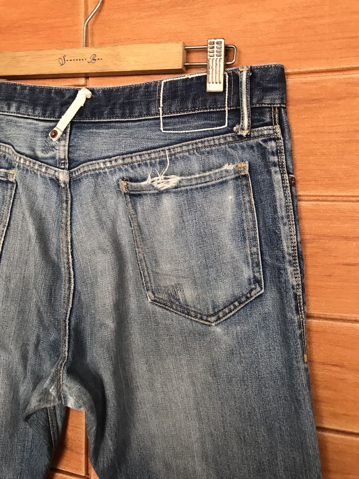 Bedwin & The Heartbreakers B&TH X Canton Overalls Selvedge Distress Faded Jeans Size US 34 / EU 50 - 10 Thumbnail