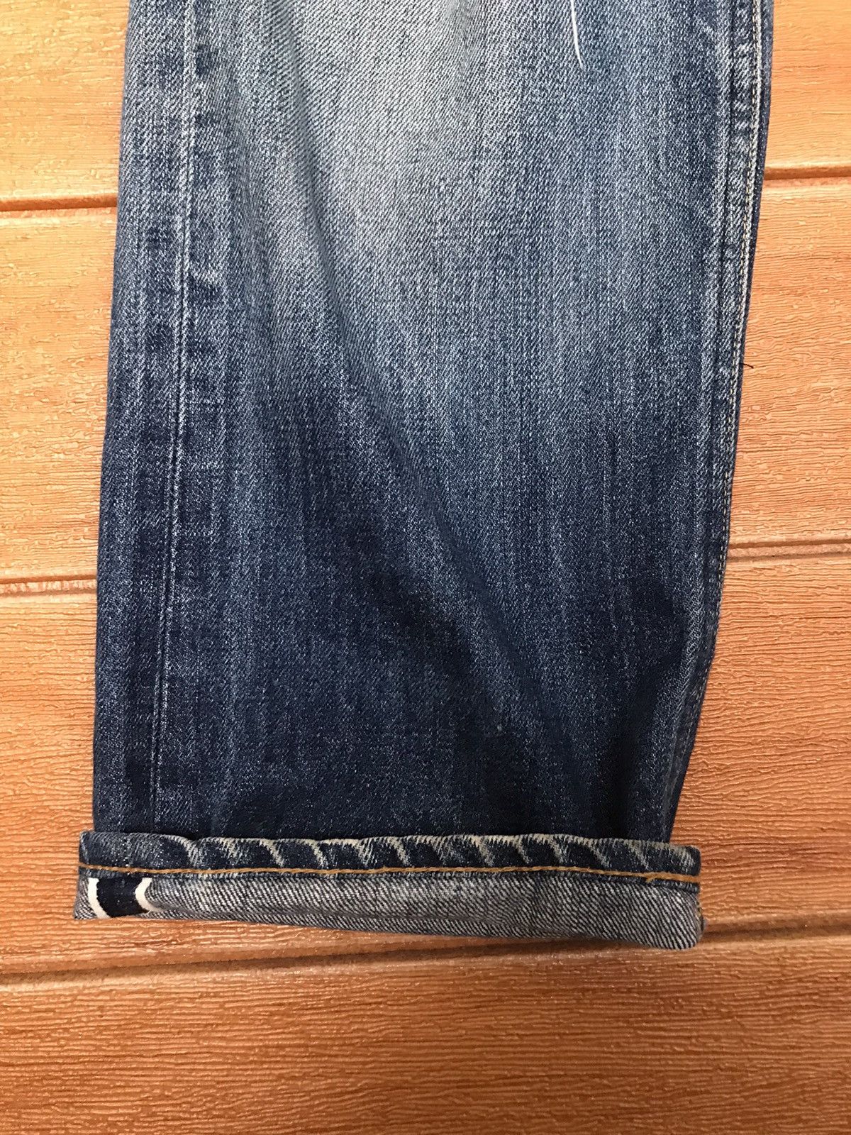 Bedwin & The Heartbreakers B&TH X Canton Overalls Selvedge Distress Faded Jeans Size US 34 / EU 50 - 6 Thumbnail