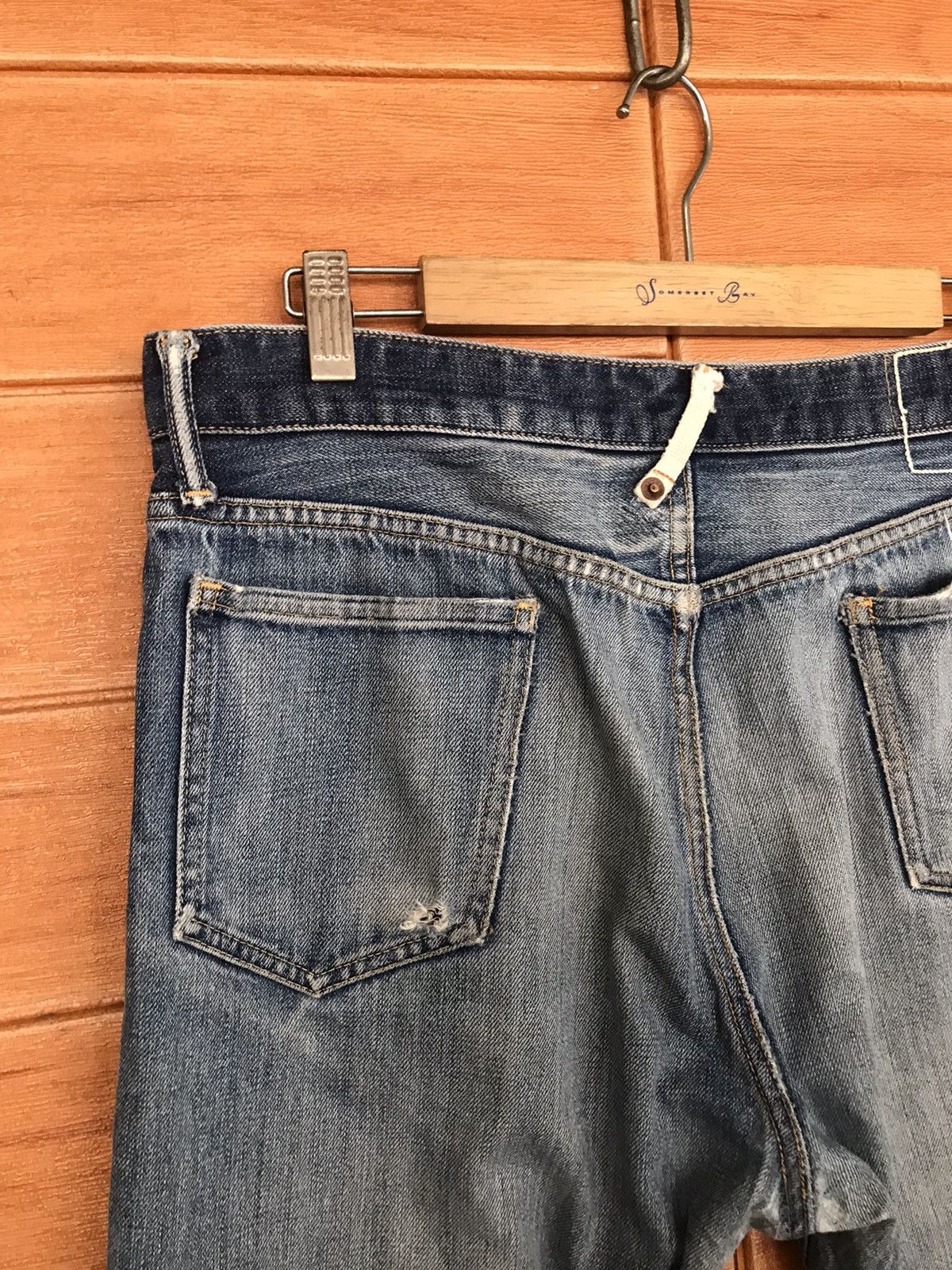 Bedwin & The Heartbreakers B&TH X Canton Overalls Selvedge Distress Faded Jeans Size US 34 / EU 50 - 11 Thumbnail