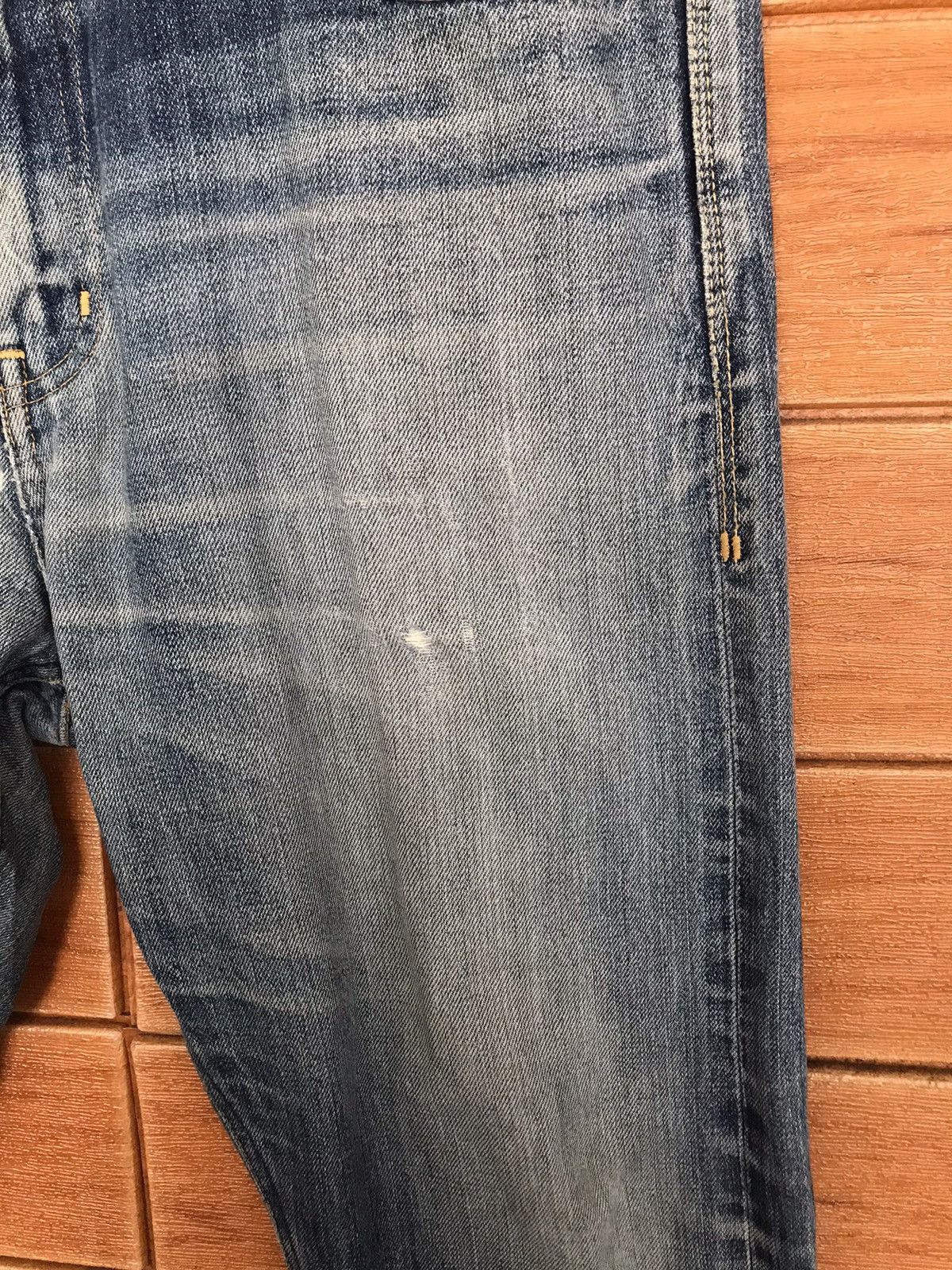 Bedwin & The Heartbreakers B&TH X Canton Overalls Selvedge Distress Faded Jeans Size US 34 / EU 50 - 4 Thumbnail