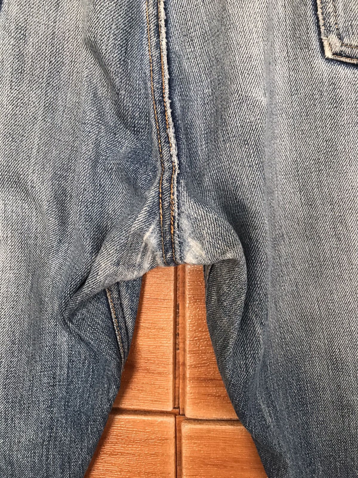Bedwin & The Heartbreakers B&TH X Canton Overalls Selvedge Distress Faded Jeans Size US 34 / EU 50 - 12 Thumbnail