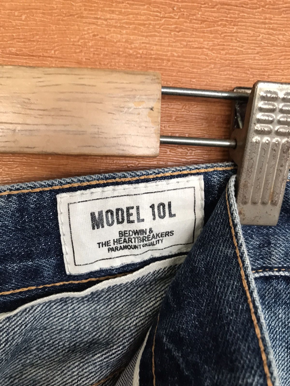Bedwin & The Heartbreakers B&TH X Canton Overalls Selvedge Distress Faded Jeans Size US 34 / EU 50 - 16 Thumbnail