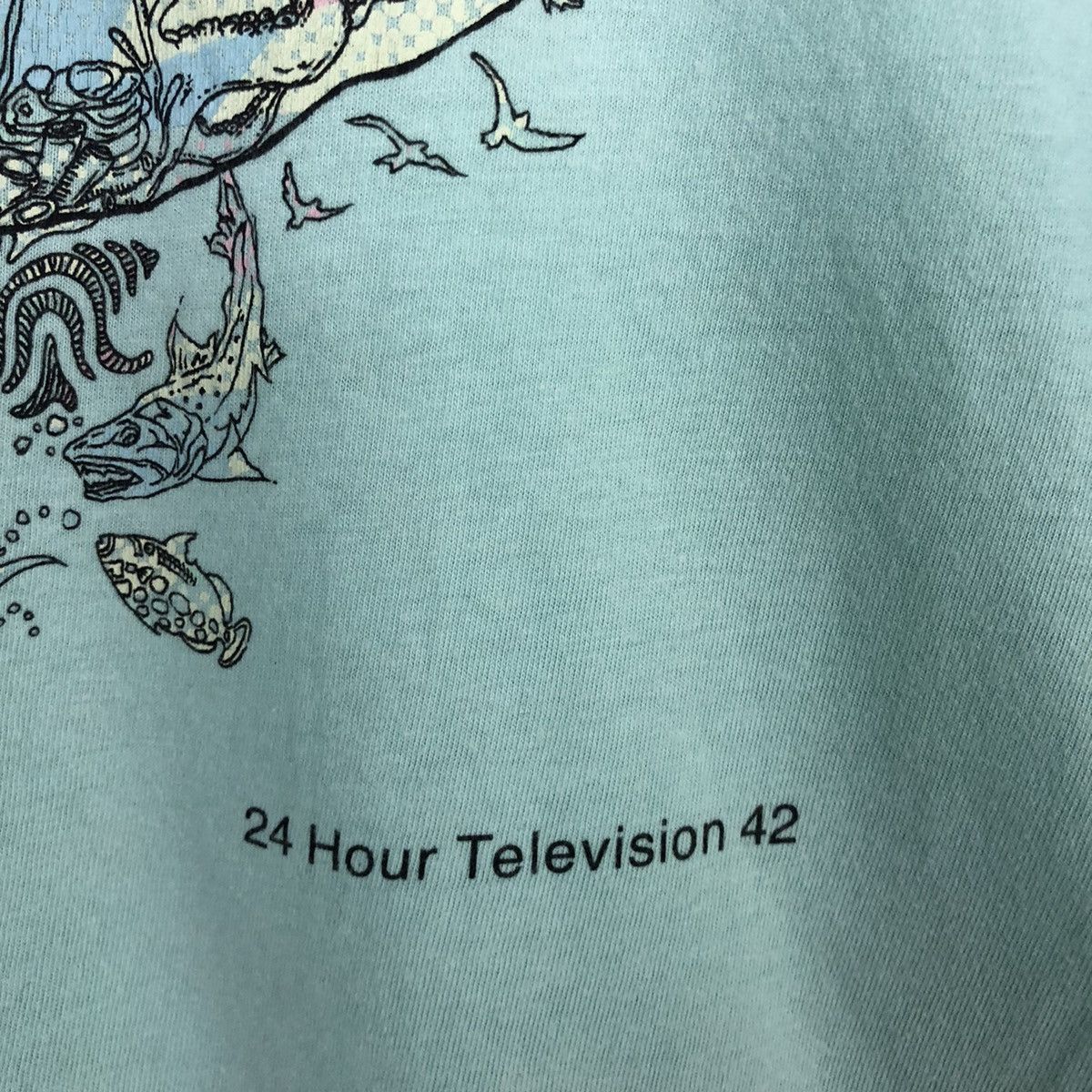 Japanese Brand 24 Hour Television japan art Soft Blue Tshirt #H391 Size US M / EU 48-50 / 2 - 7 Thumbnail