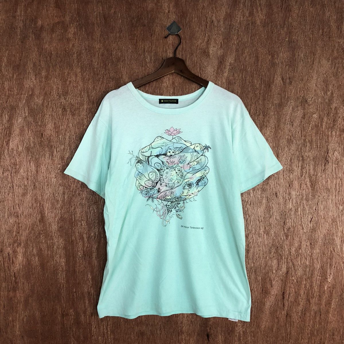 Japanese Brand 24 Hour Television japan art Soft Blue Tshirt #H391 Size US M / EU 48-50 / 2 - 1 Thumbnail