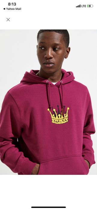 Stussy best sale hoodie crown